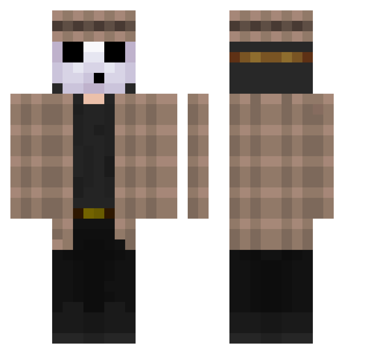 lollokollo Minecraft skin, front and back view