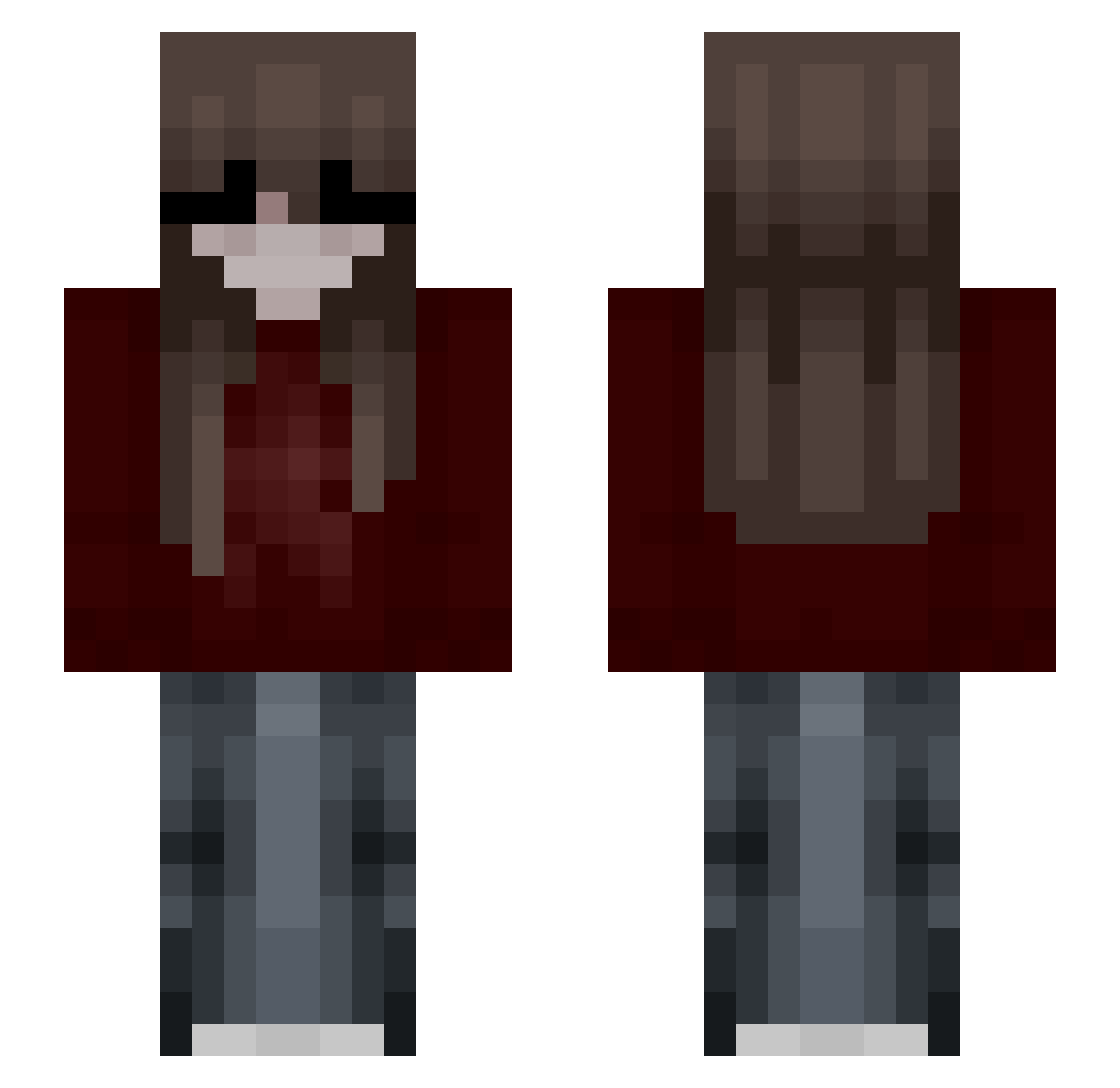 liynia Minecraft skin, front and back view
