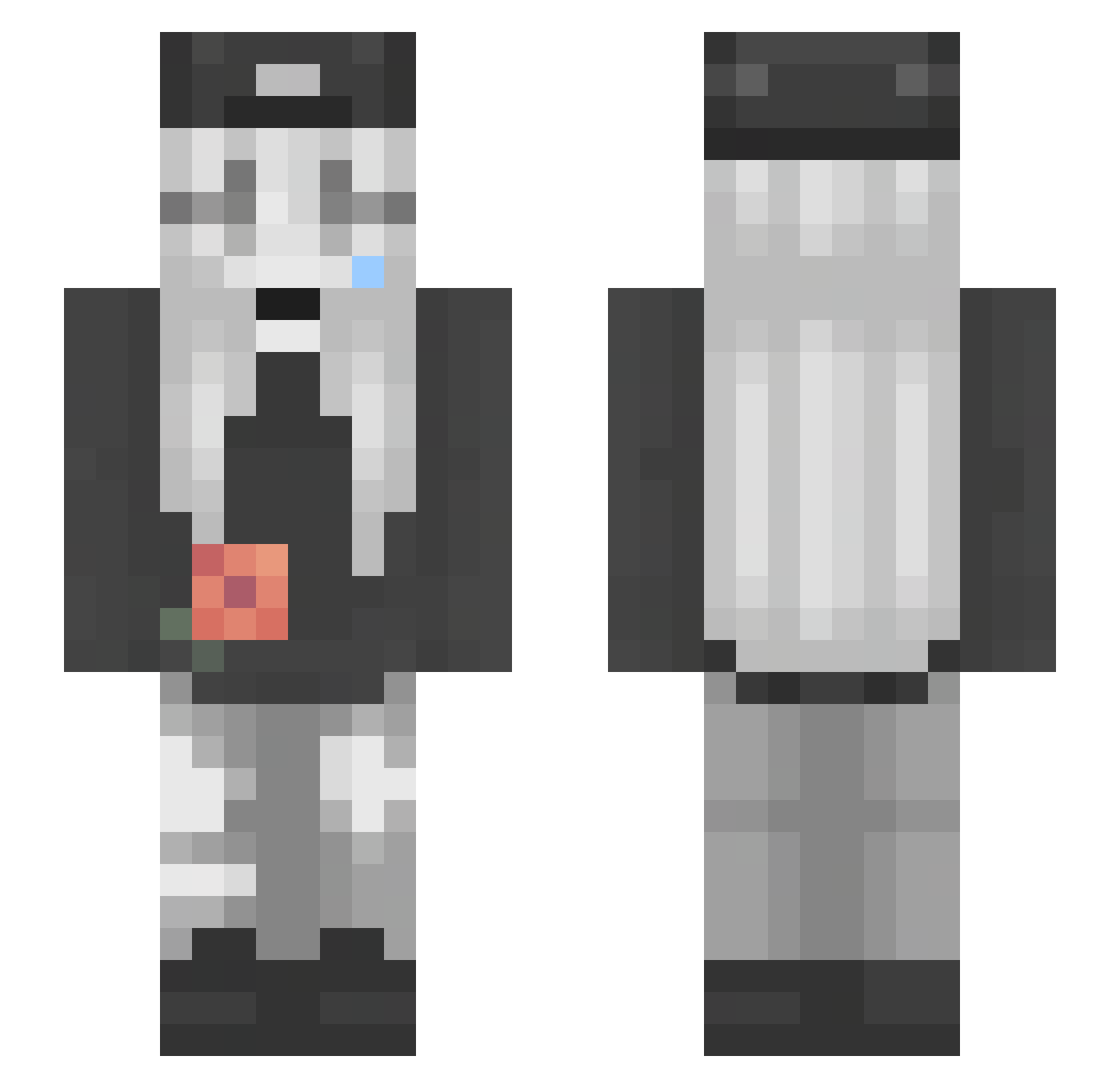 SomeRiceBowl Minecraft skin, front and back view