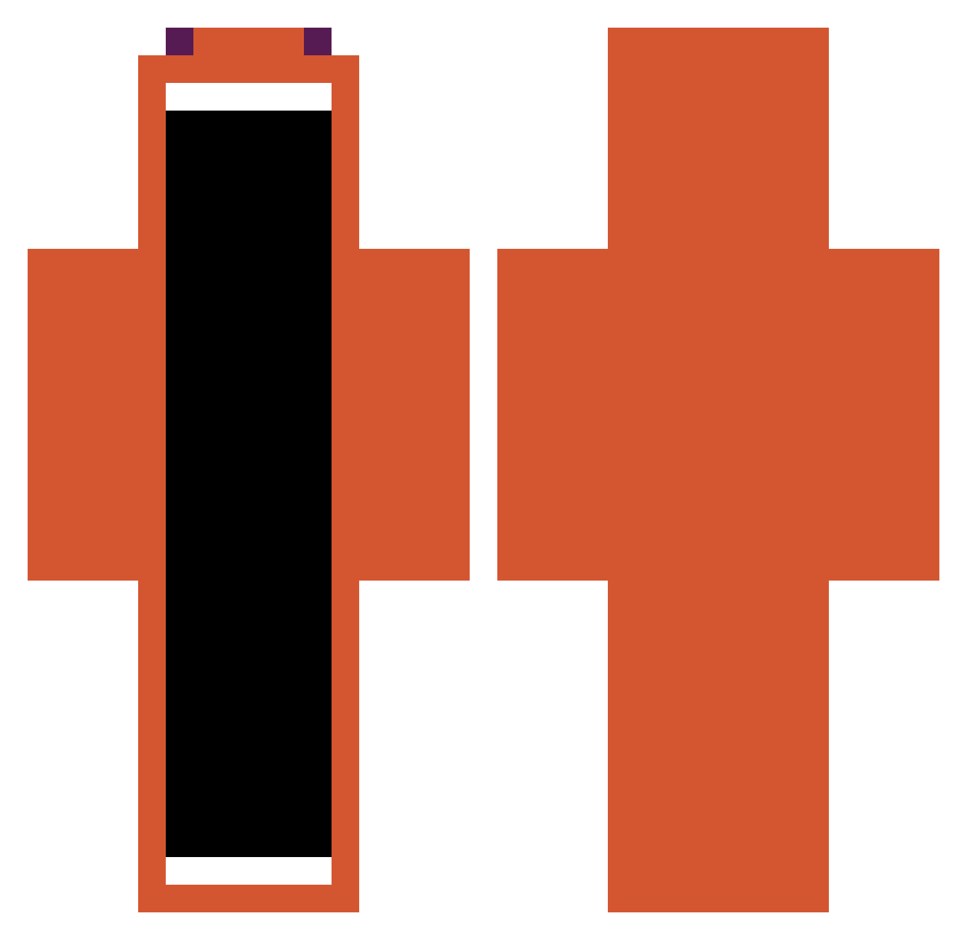 FloppySausage Minecraft skin, front and back view