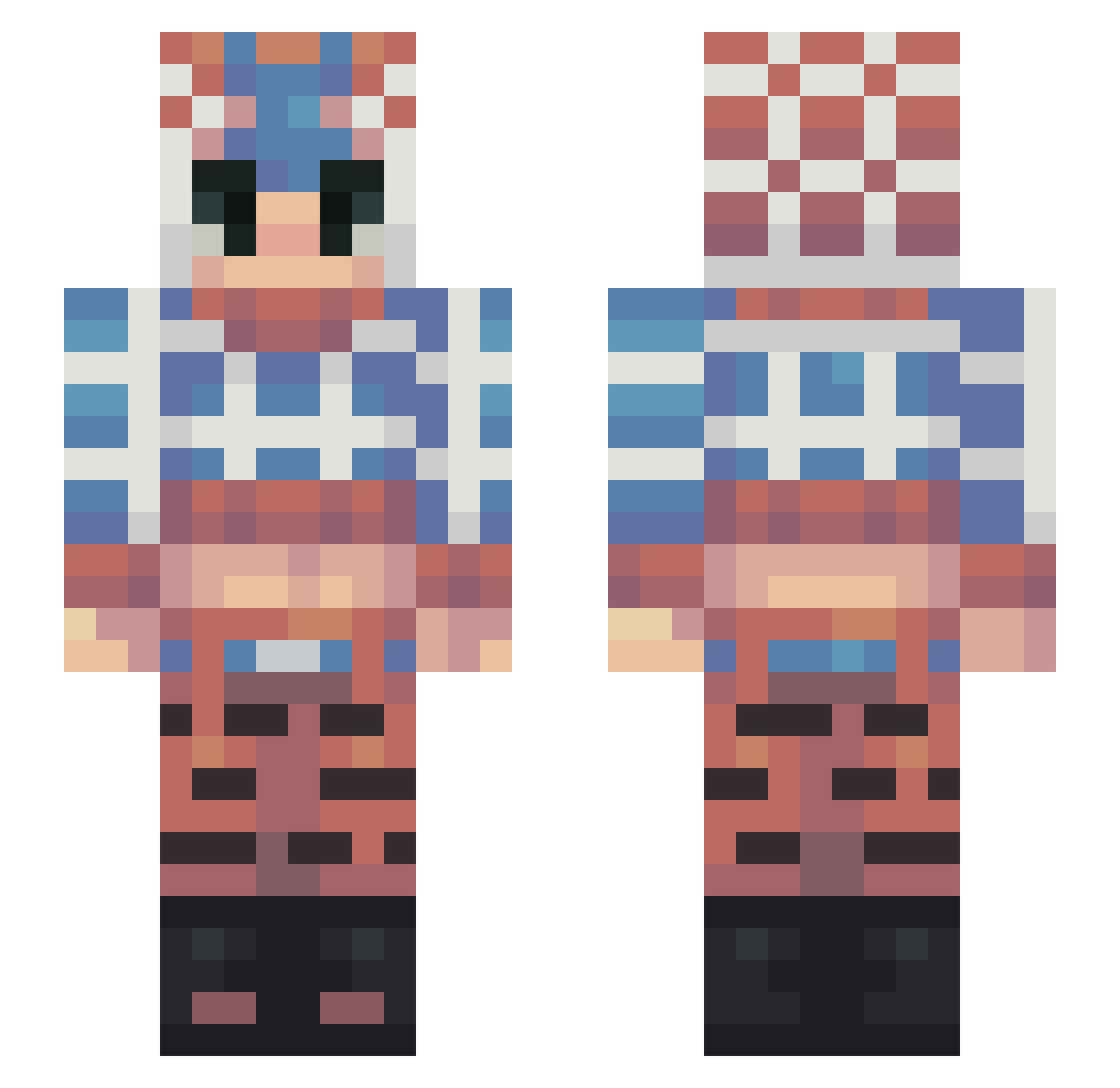 astro1219_ Minecraft skin, front and back view