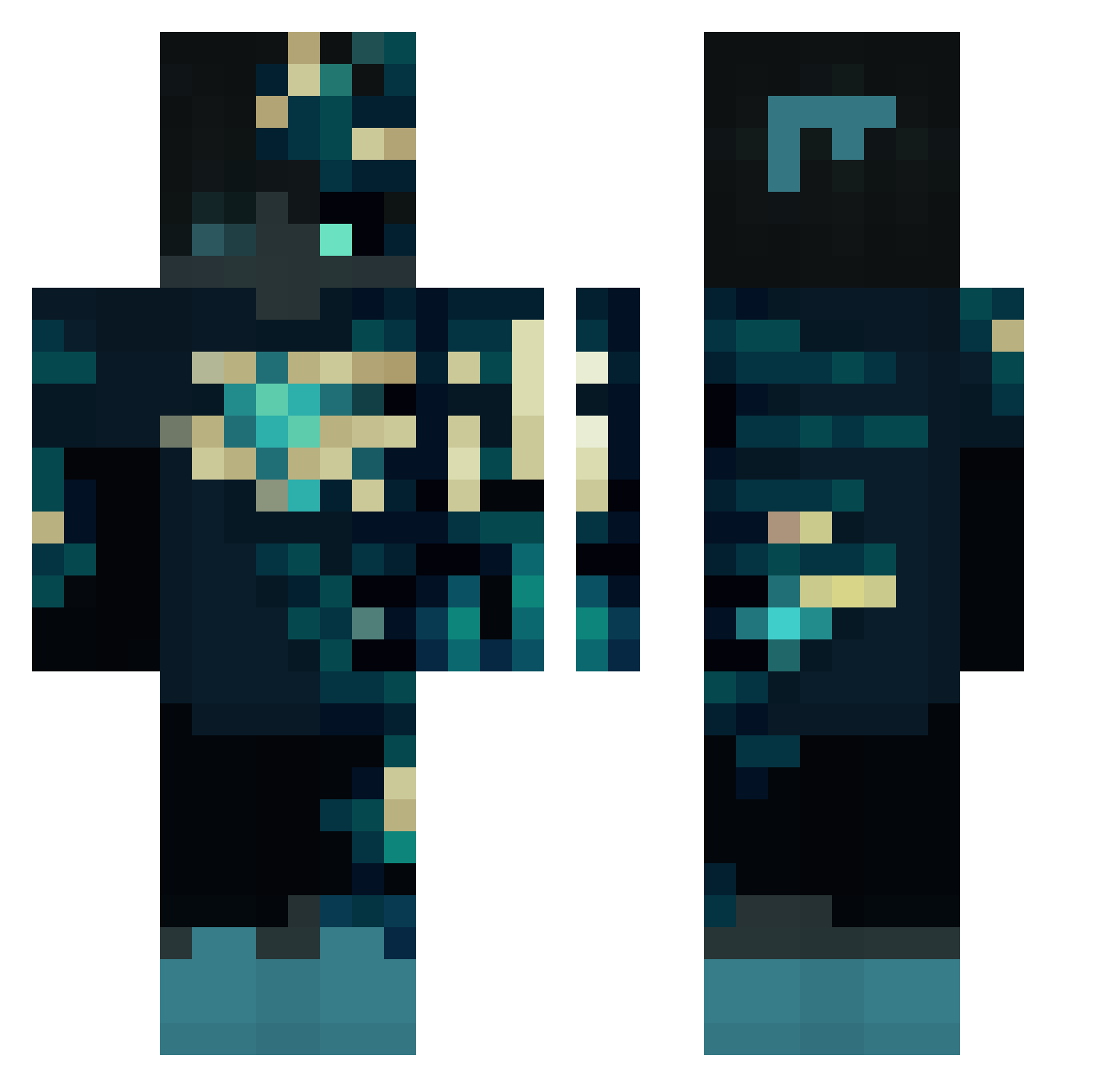 jjjjjjjjjjjjannn Minecraft skin, front and back view