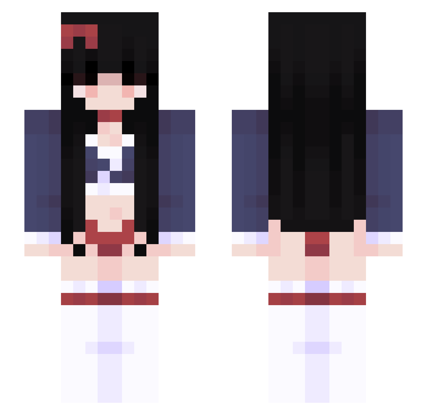 DeezOxlong Minecraft skin, front and back view