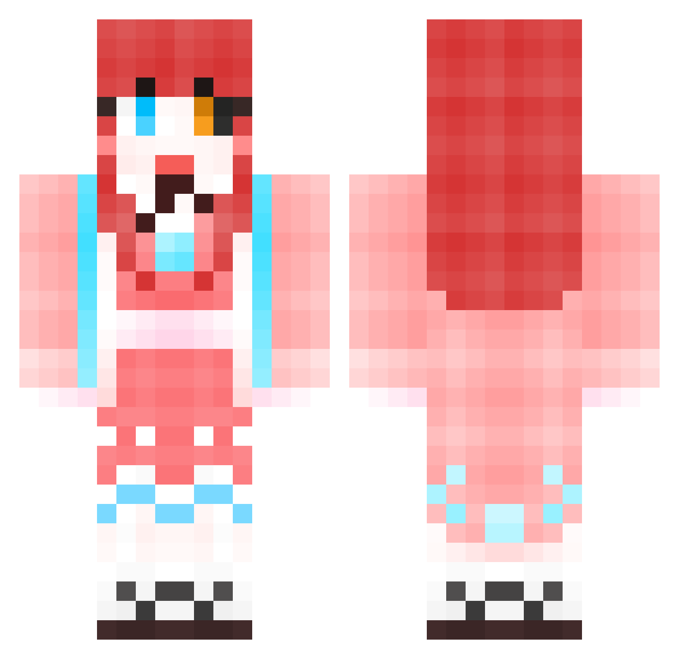 0_Kaling_0 Minecraft skin, front and back view