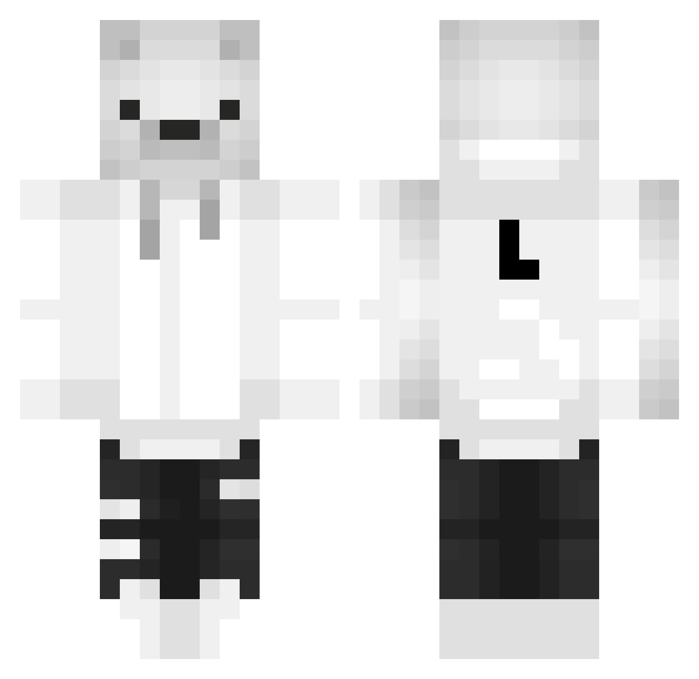 0_Lis_0 Minecraft skin, front and back view