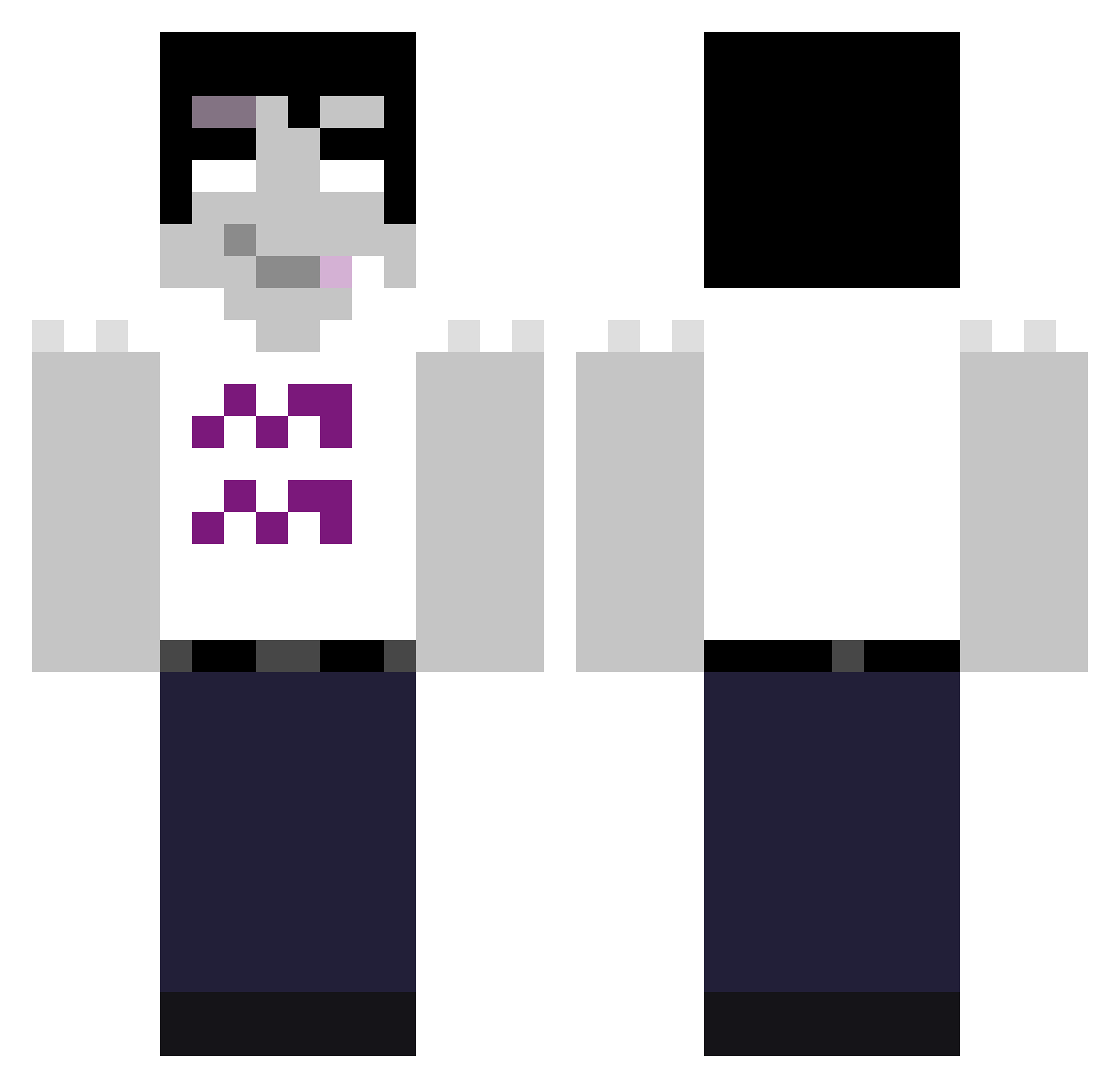 rabidchomp Minecraft skin, front and back view