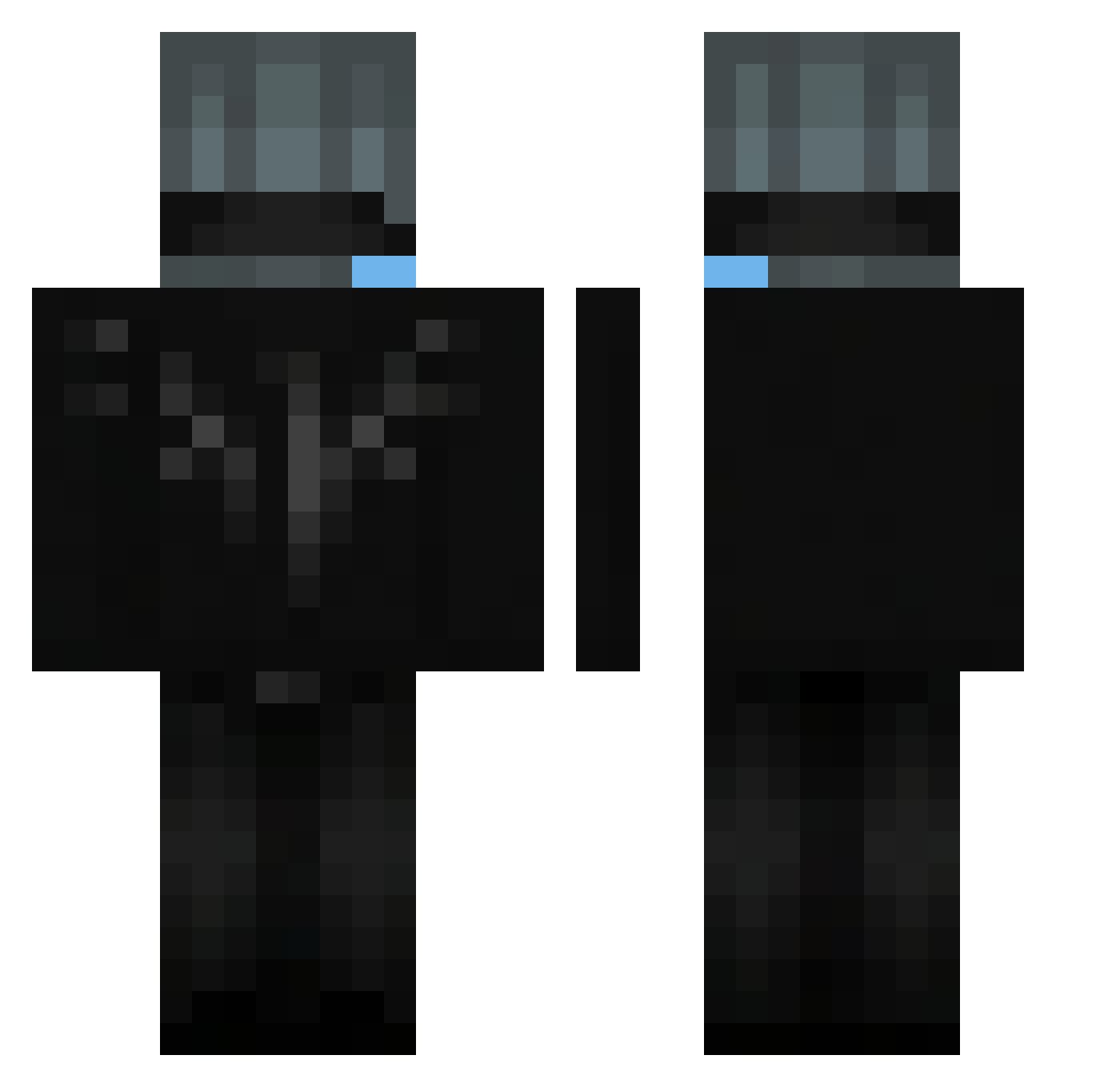 Zocker_nick Minecraft skin, front and back view