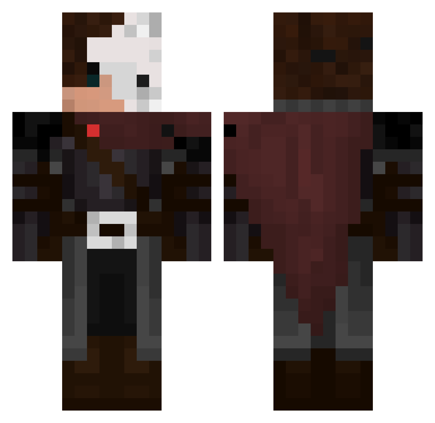 froyosting Minecraft skin, front and back view