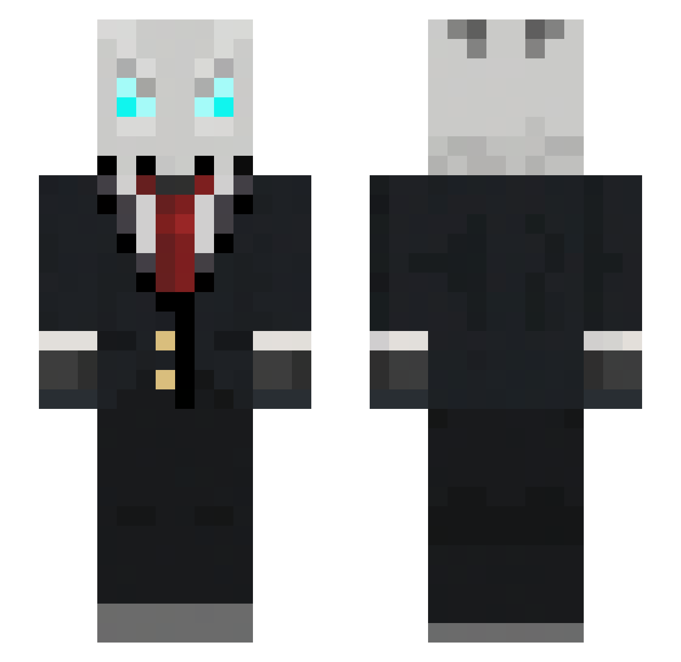 sanbrox Minecraft skin, front and back view