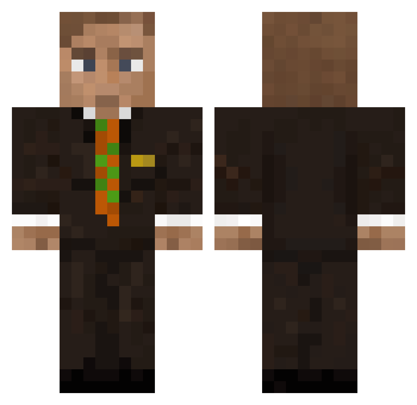YoungSlimeee Minecraft skin, front and back view
