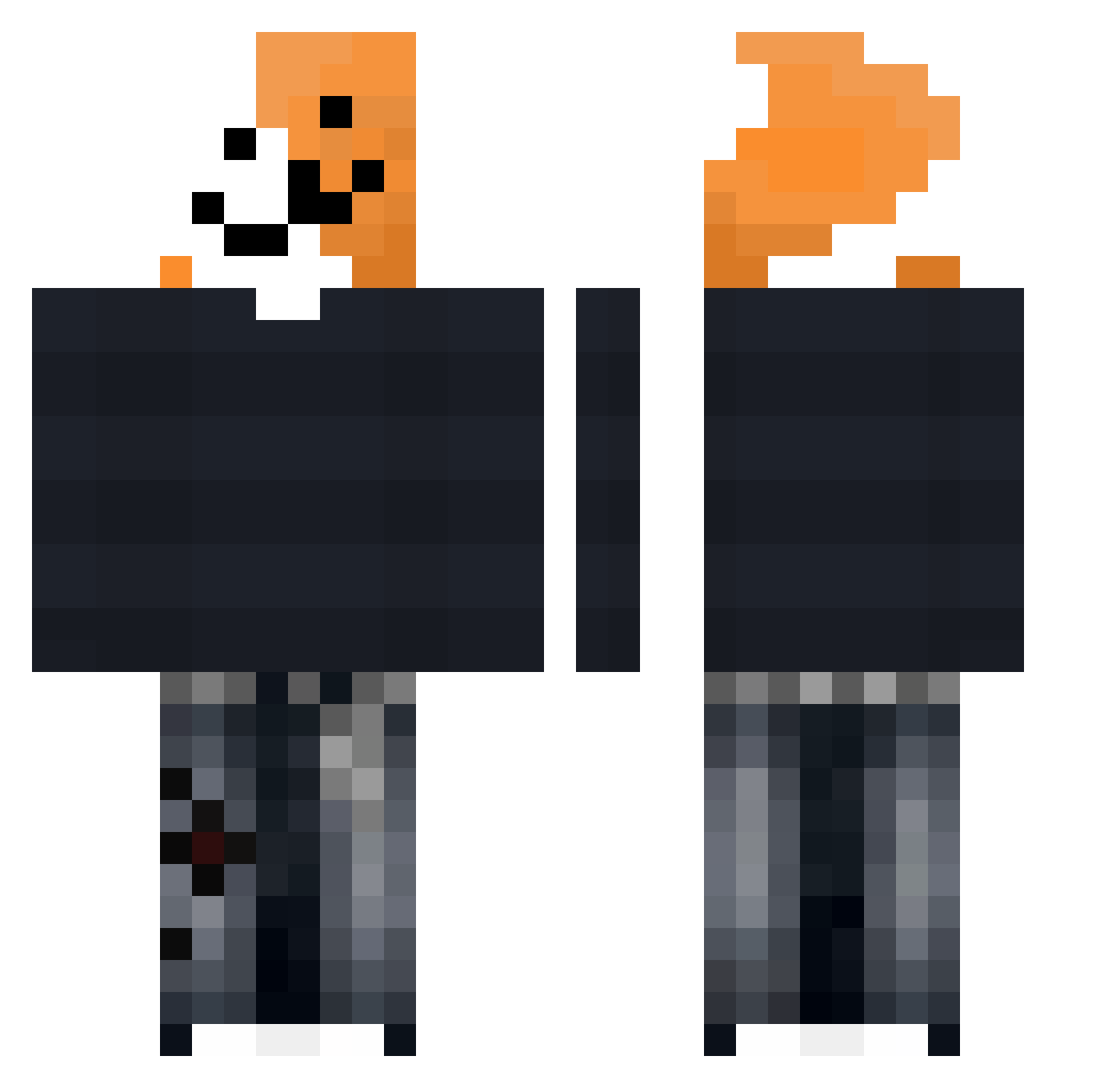 Ae_Dudan Minecraft skin, front and back view