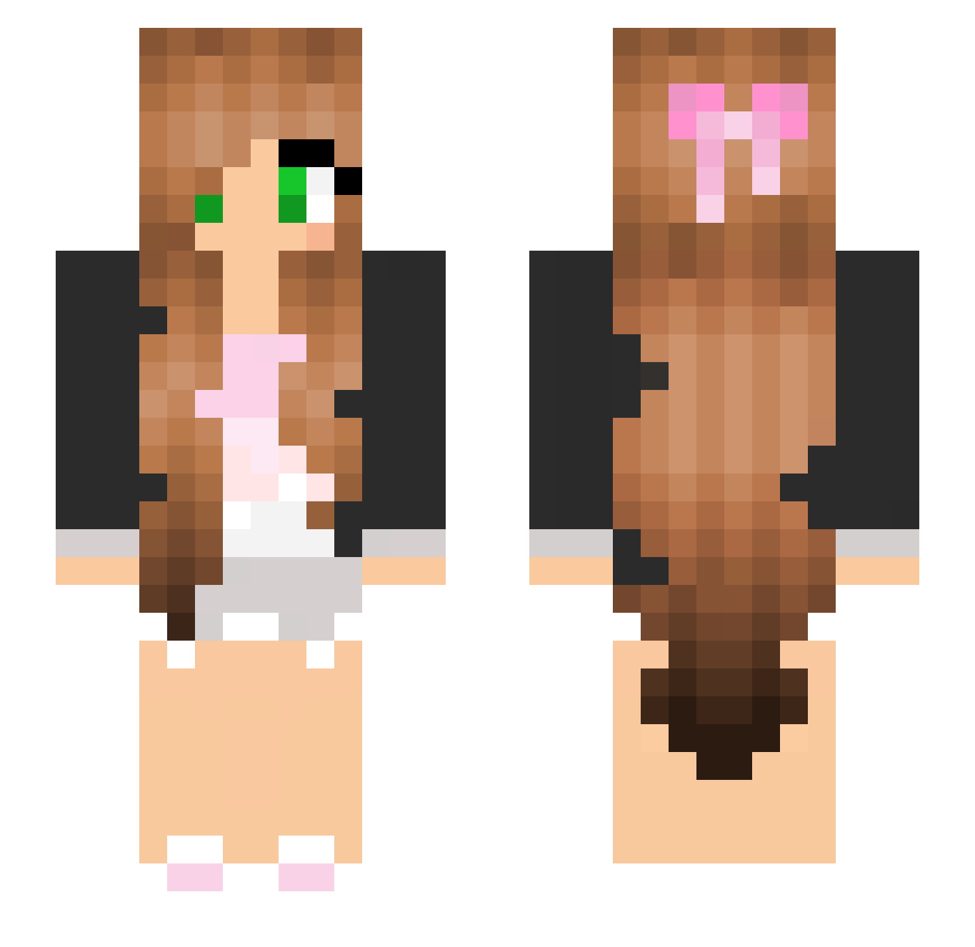 kiotre Minecraft skin, front and back view