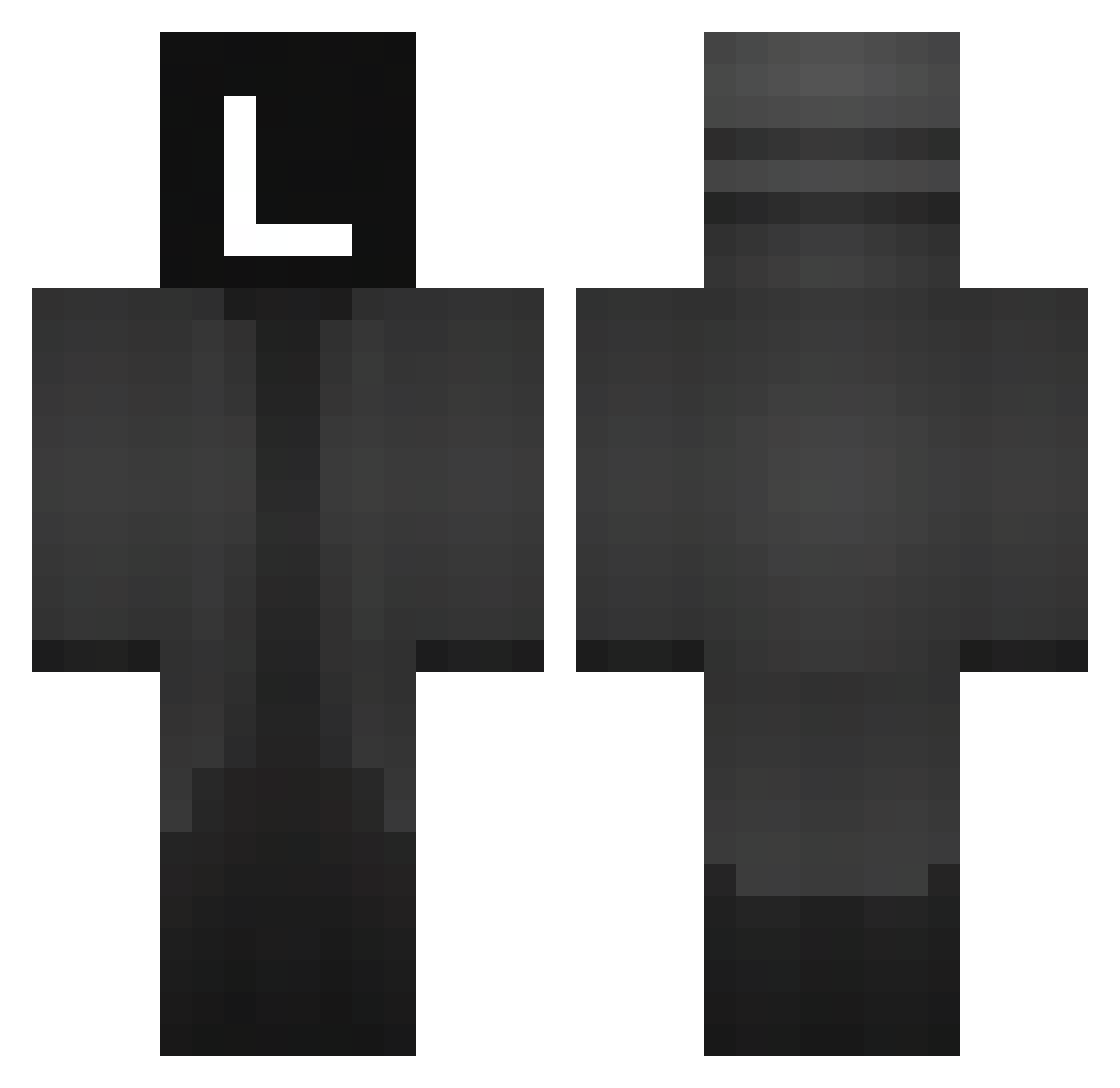 mc_coz Minecraft skin, front and back view