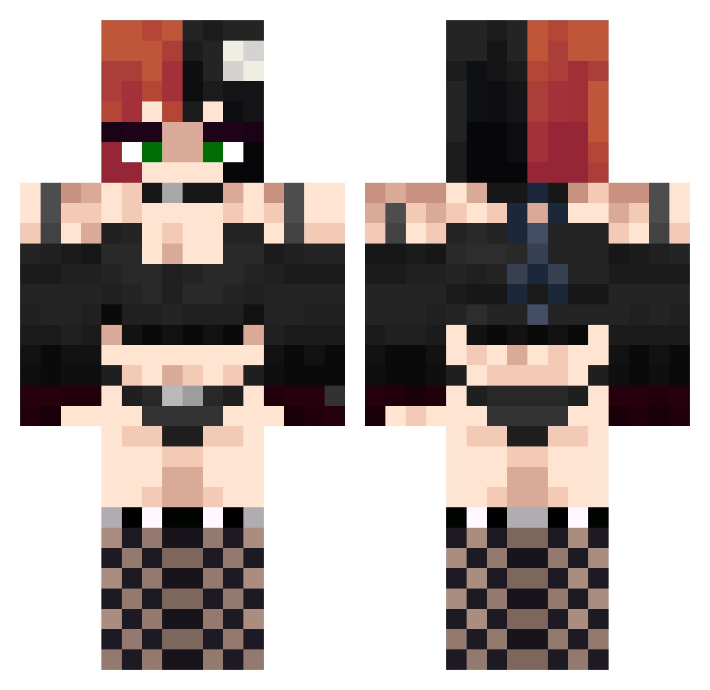 Domenic7879 Minecraft skin, front and back view