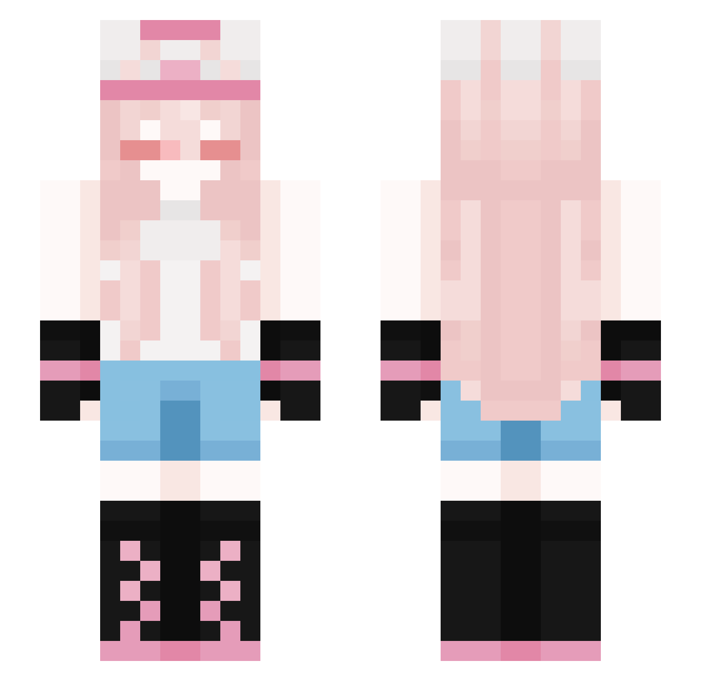Je_s_hu Minecraft skin, front and back view