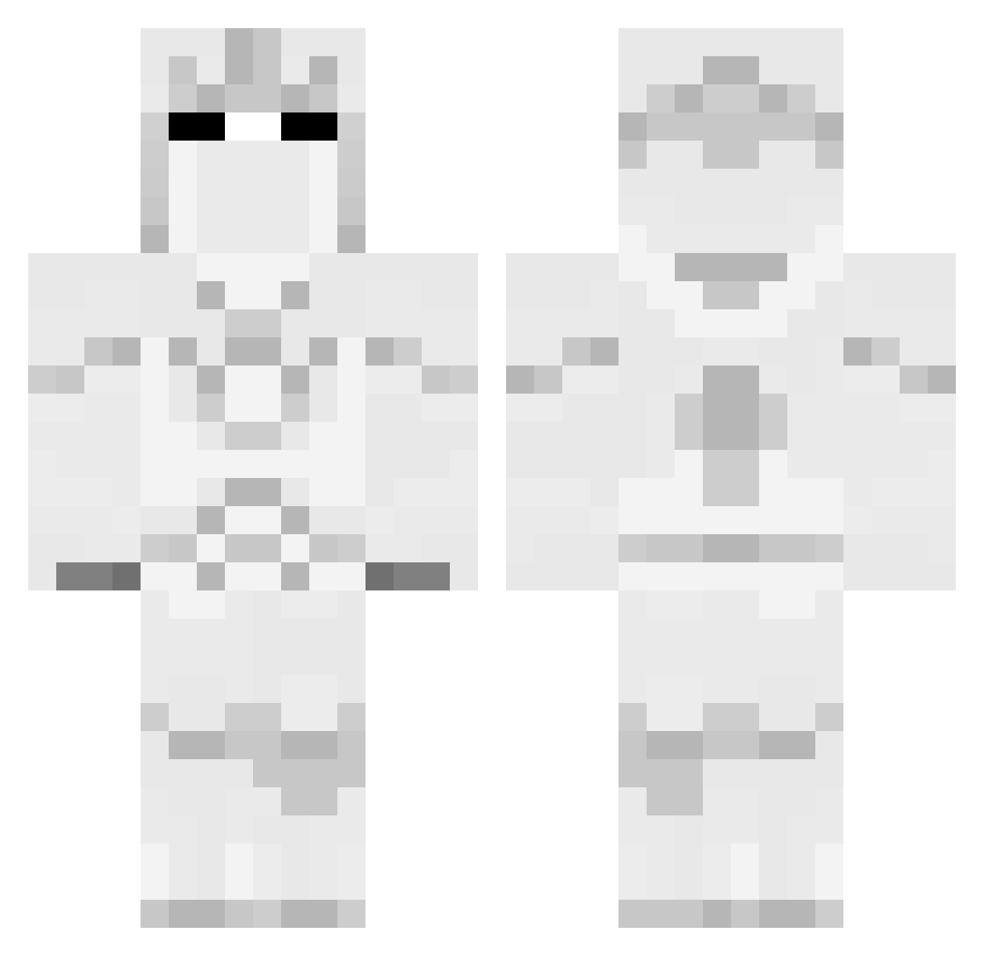 Svuh Minecraft skin, front and back view