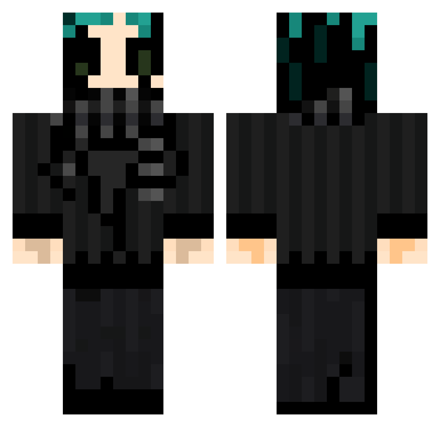 RDuz26 Minecraft skin, front and back view