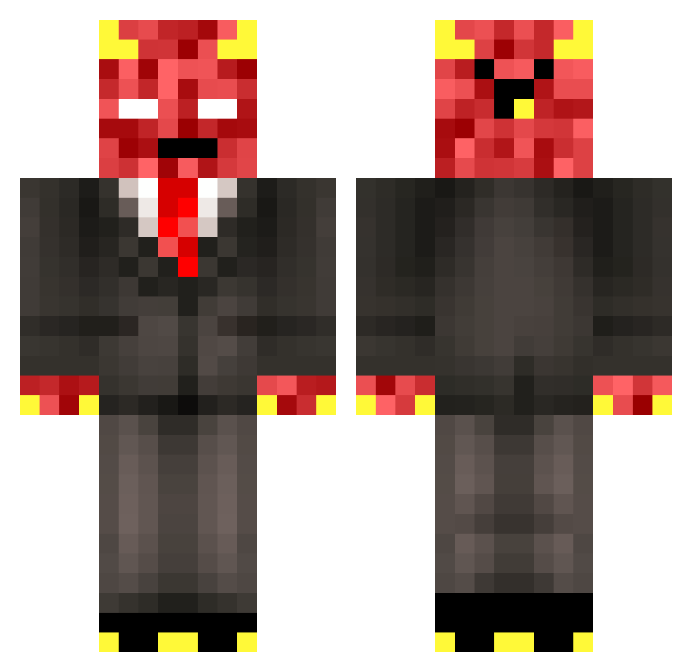 CuzimDevil Minecraft skin, front and back view