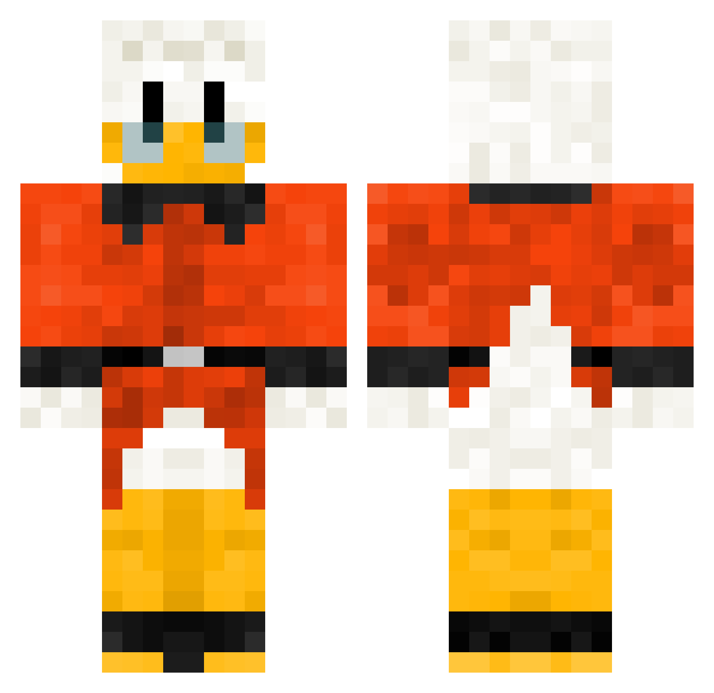 cheese_itzz Minecraft skin, front and back view