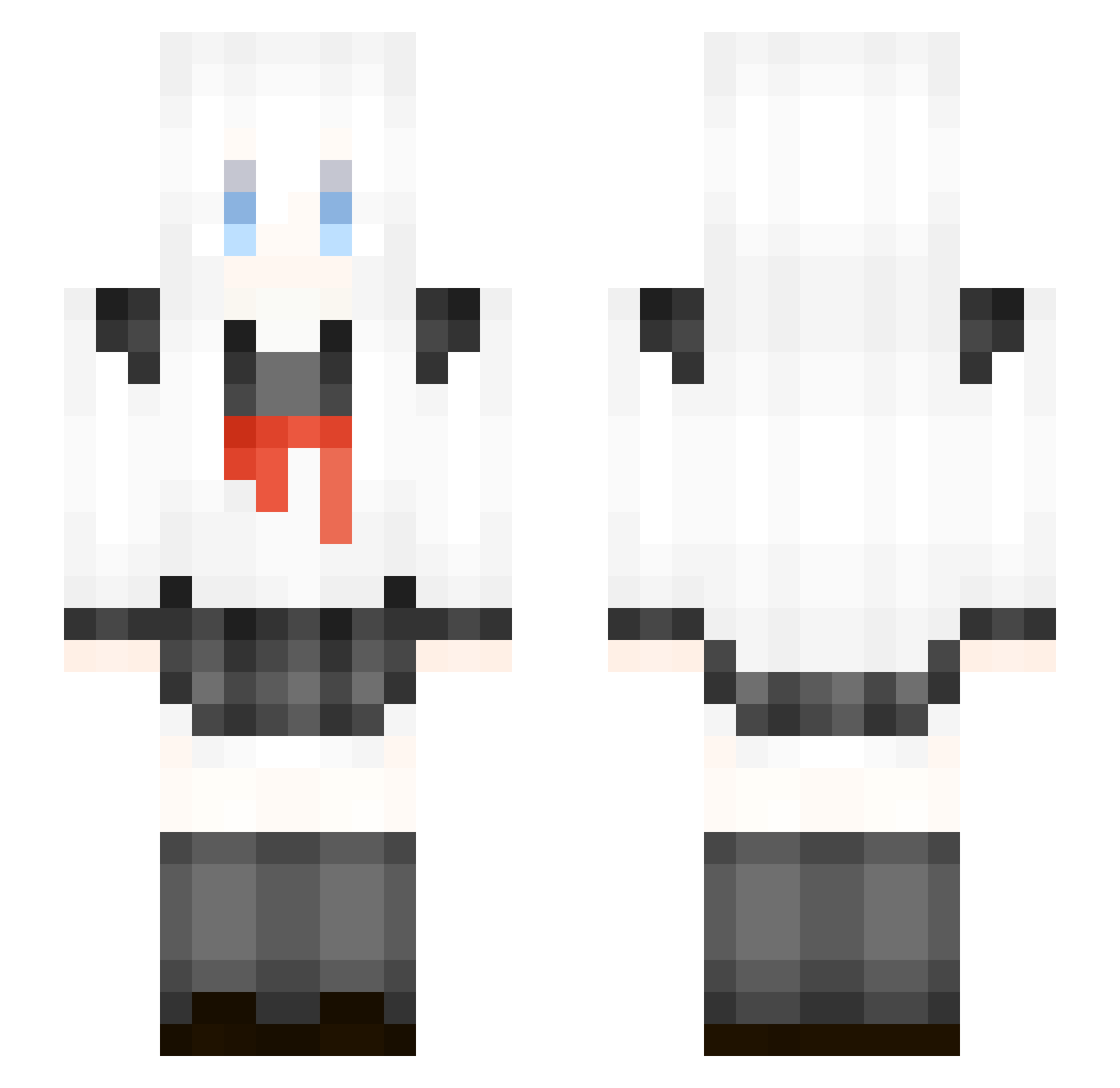 Chushenzi Minecraft skin, front and back view