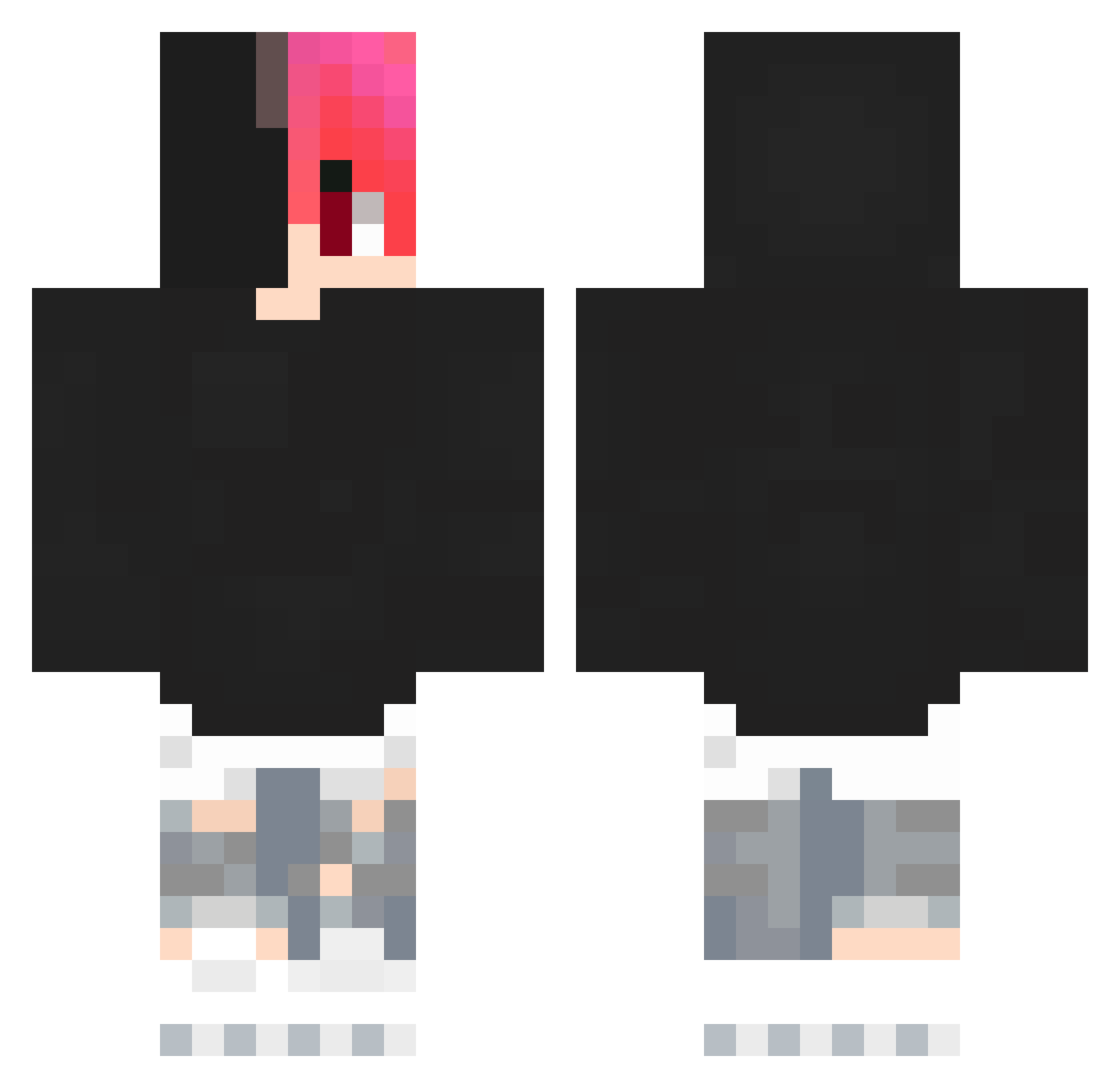 Dreadcrown6212 Minecraft skin, front and back view