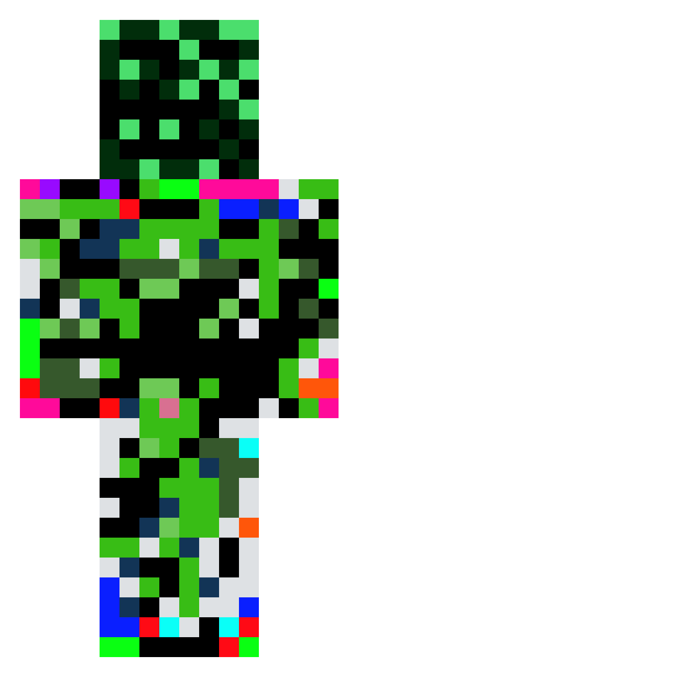 Zyko_byte1 Minecraft skin, front and back view