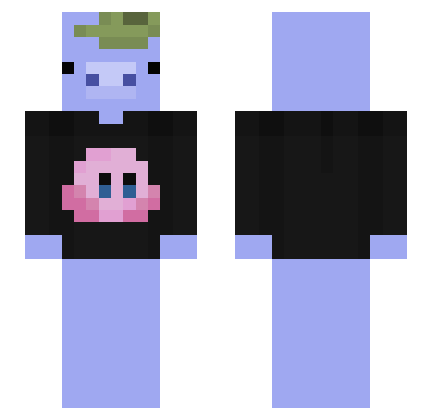 PanConSobrasada Minecraft skin, front and back view