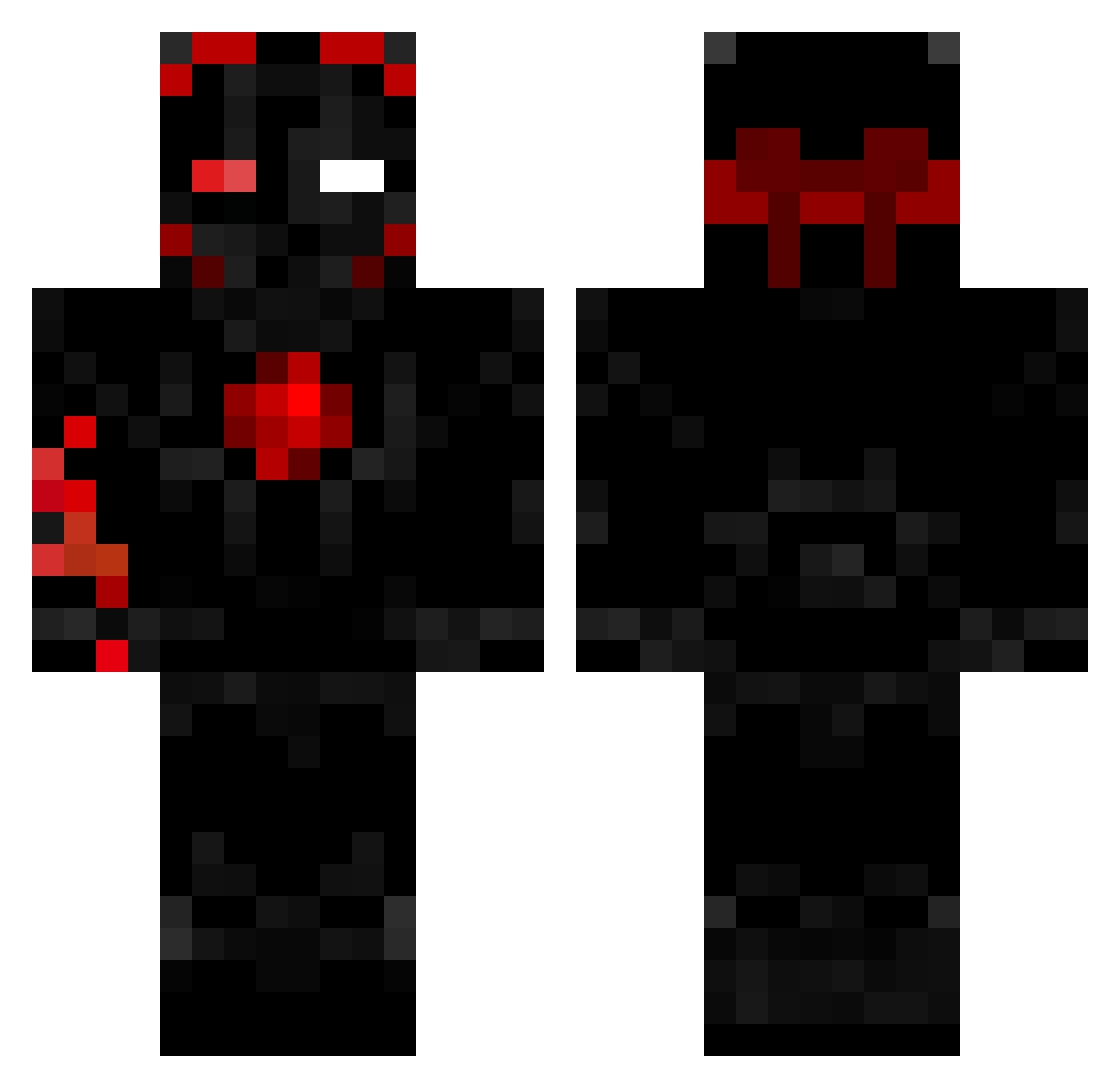 Rhomega Minecraft skin, front and back view