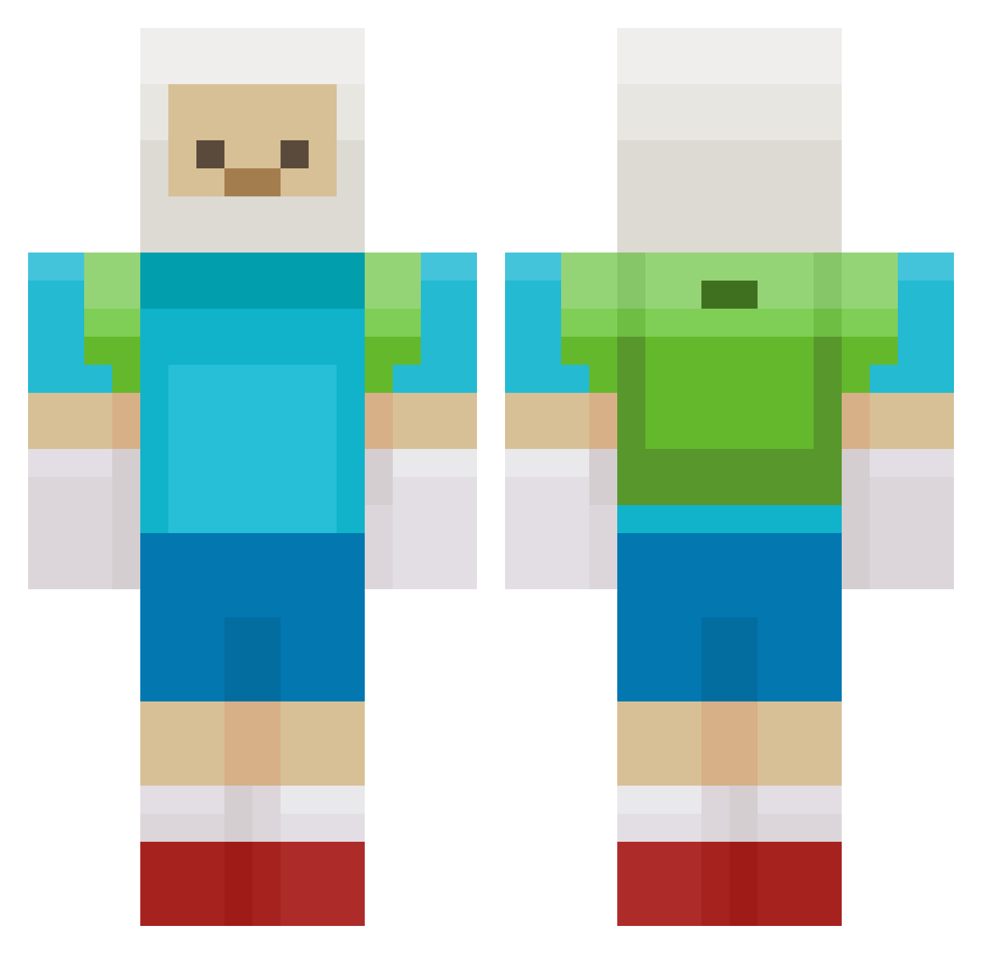 taksipenguin Minecraft skin, front and back view