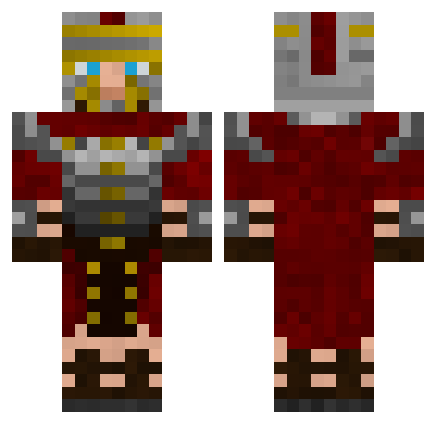 Kodai13 Minecraft skin, front and back view