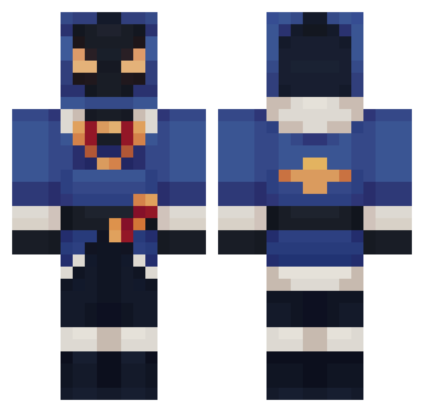 DevonGamerTV Minecraft skin, front and back view