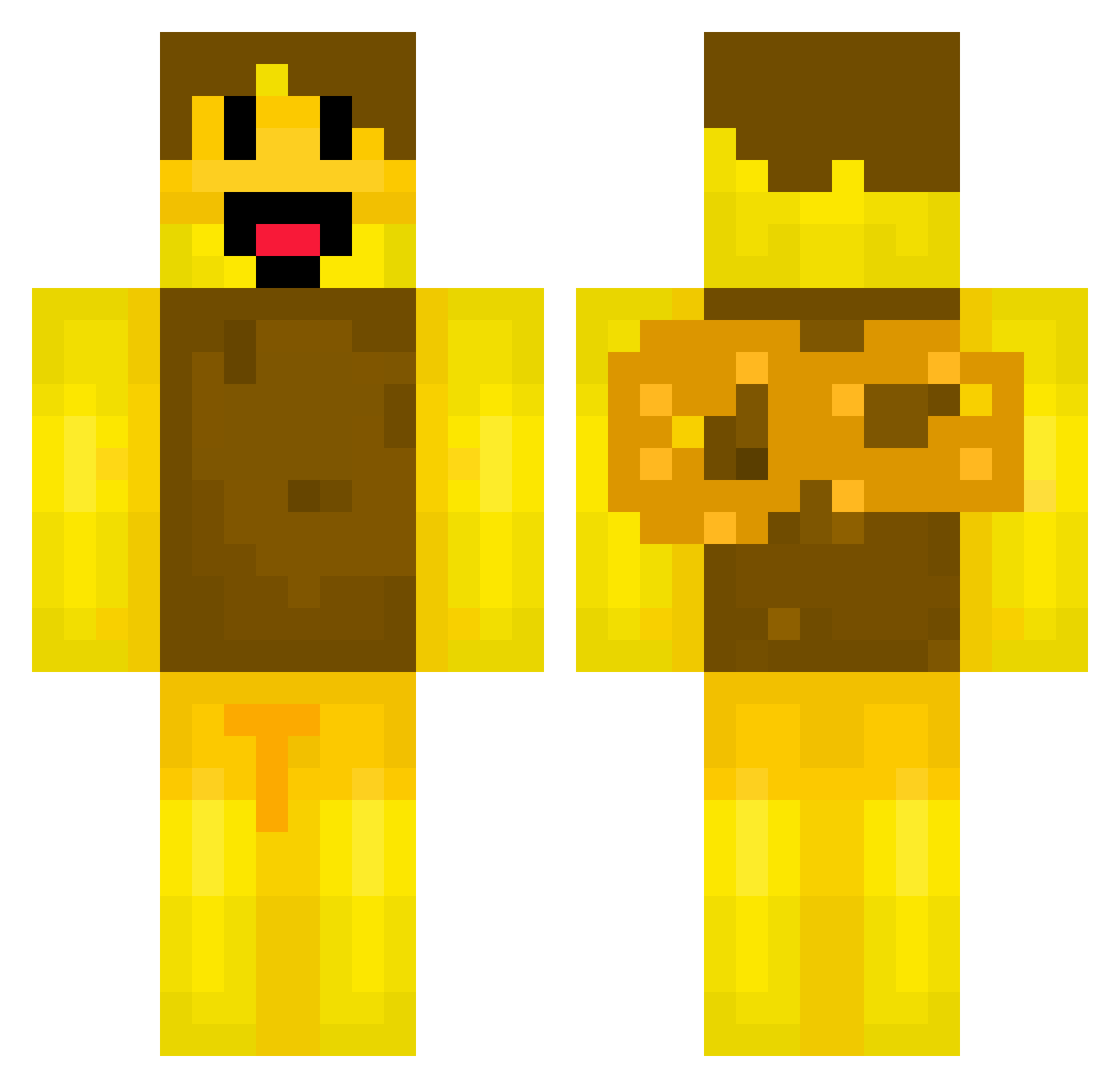 FunnyGaming0x Minecraft skin, front and back view
