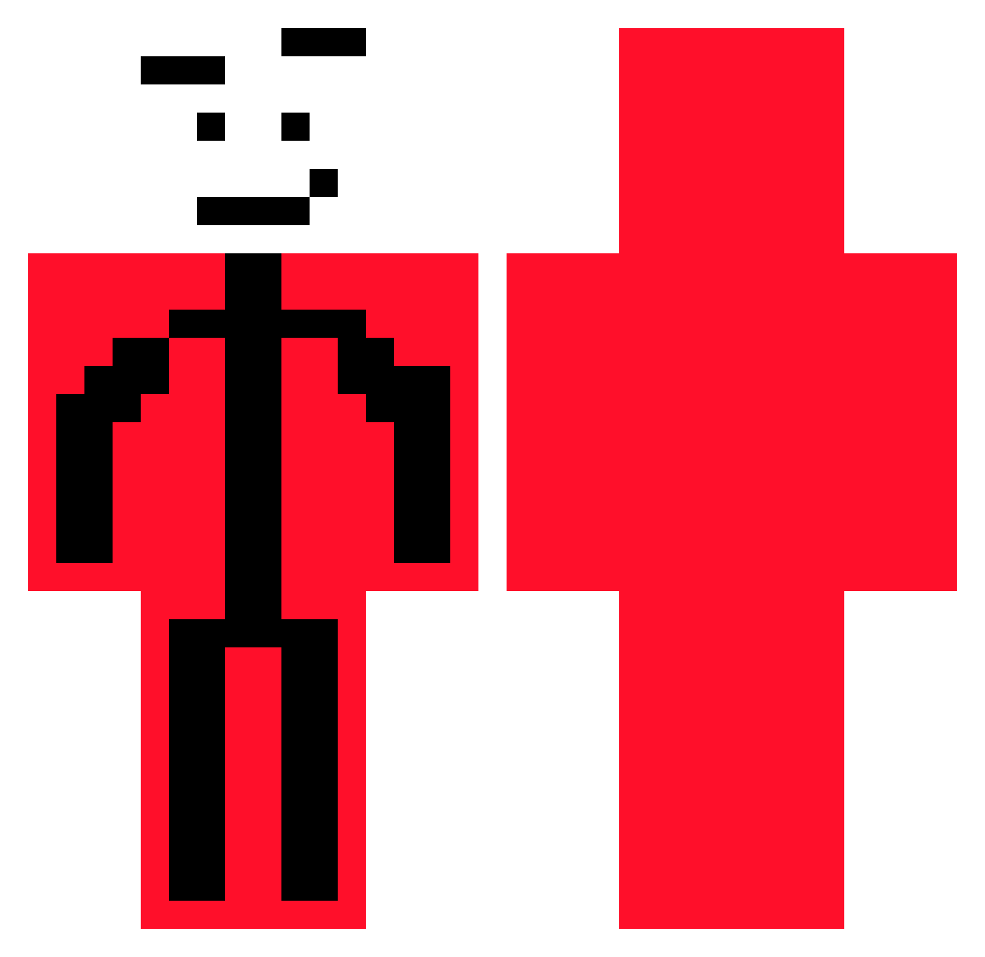 NOTVERYLEAN Minecraft skin, front and back view