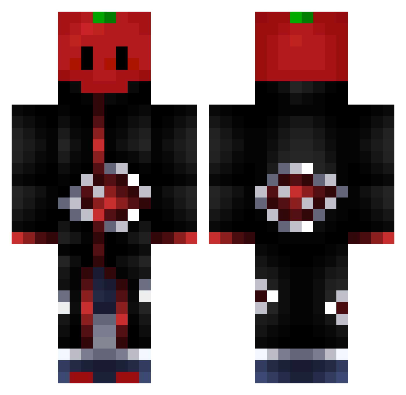 Ninkayh Minecraft skin, front and back view