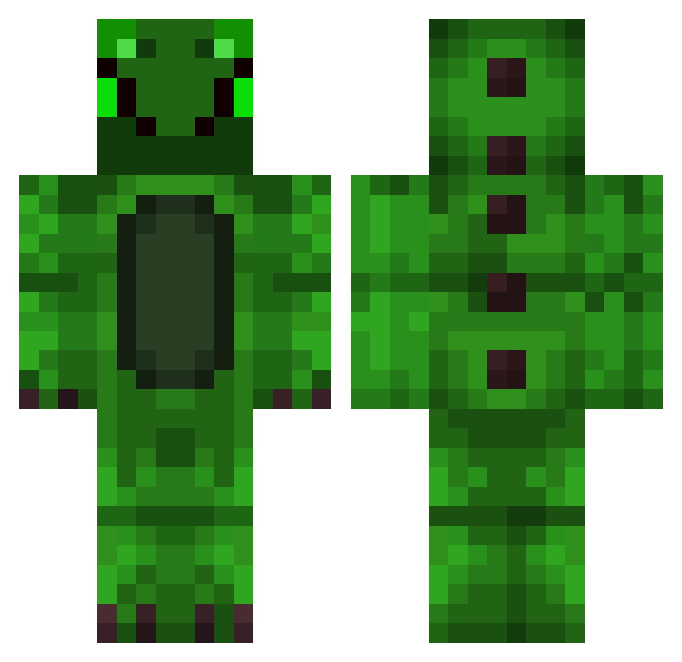 Charly_Maxx Minecraft skin, front and back view