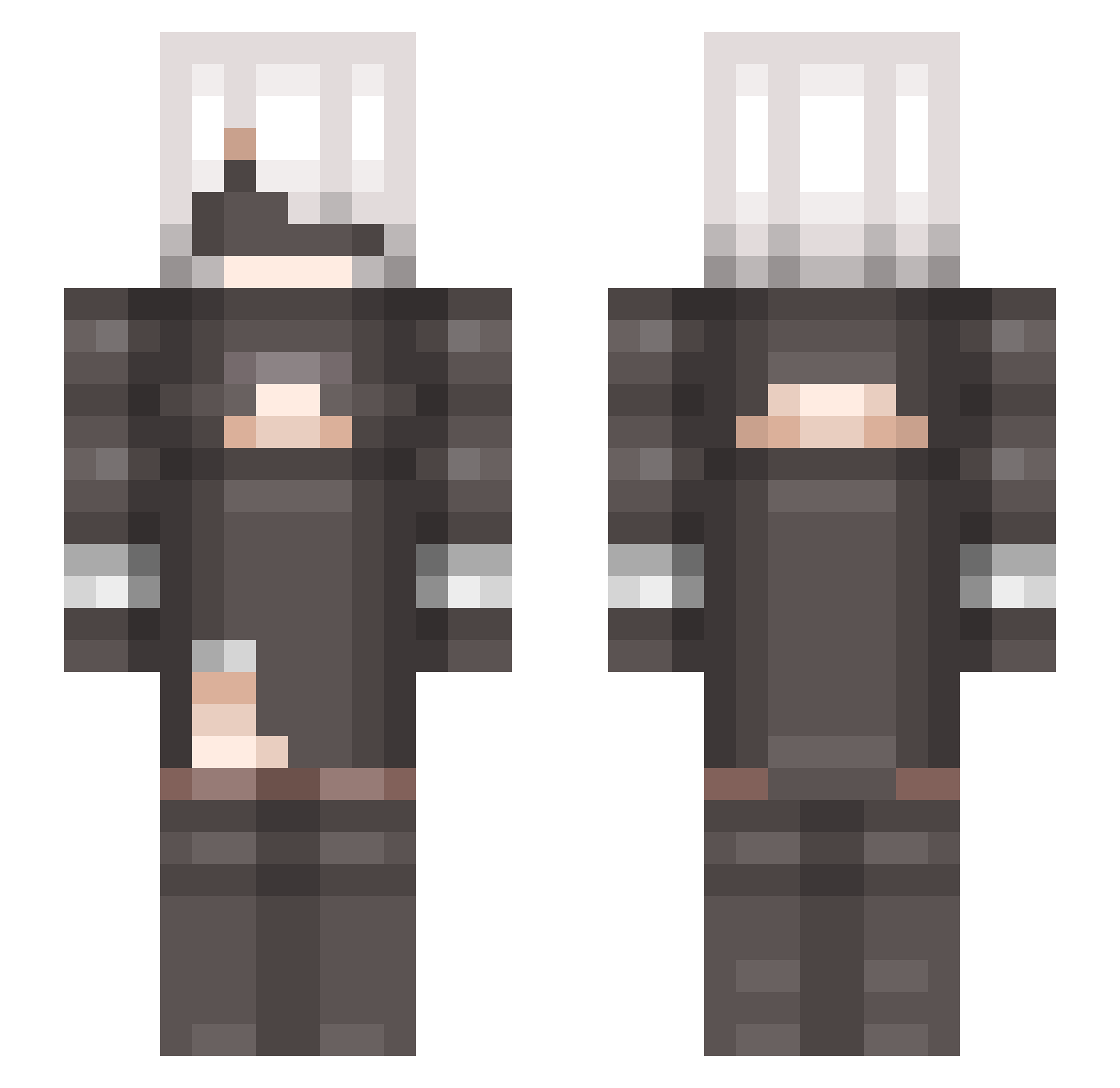 Lim_HolliDay Minecraft skin, front and back view