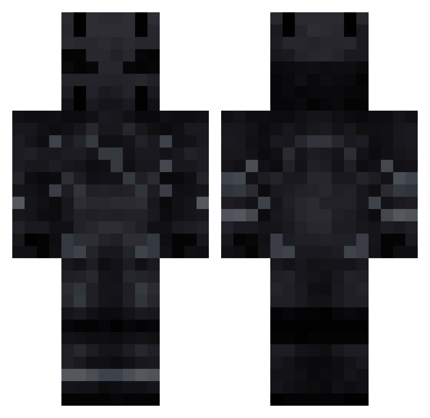 Flopfleee Minecraft skin, front and back view
