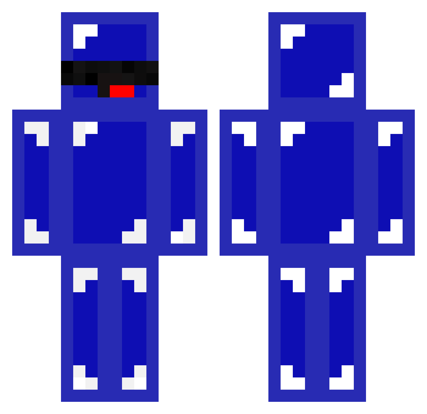 UpZoid Minecraft skin, front and back view