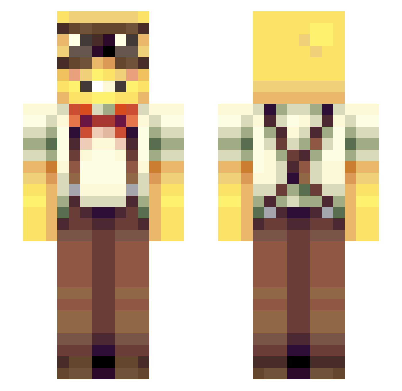 SyrexAgar Minecraft skin, front and back view