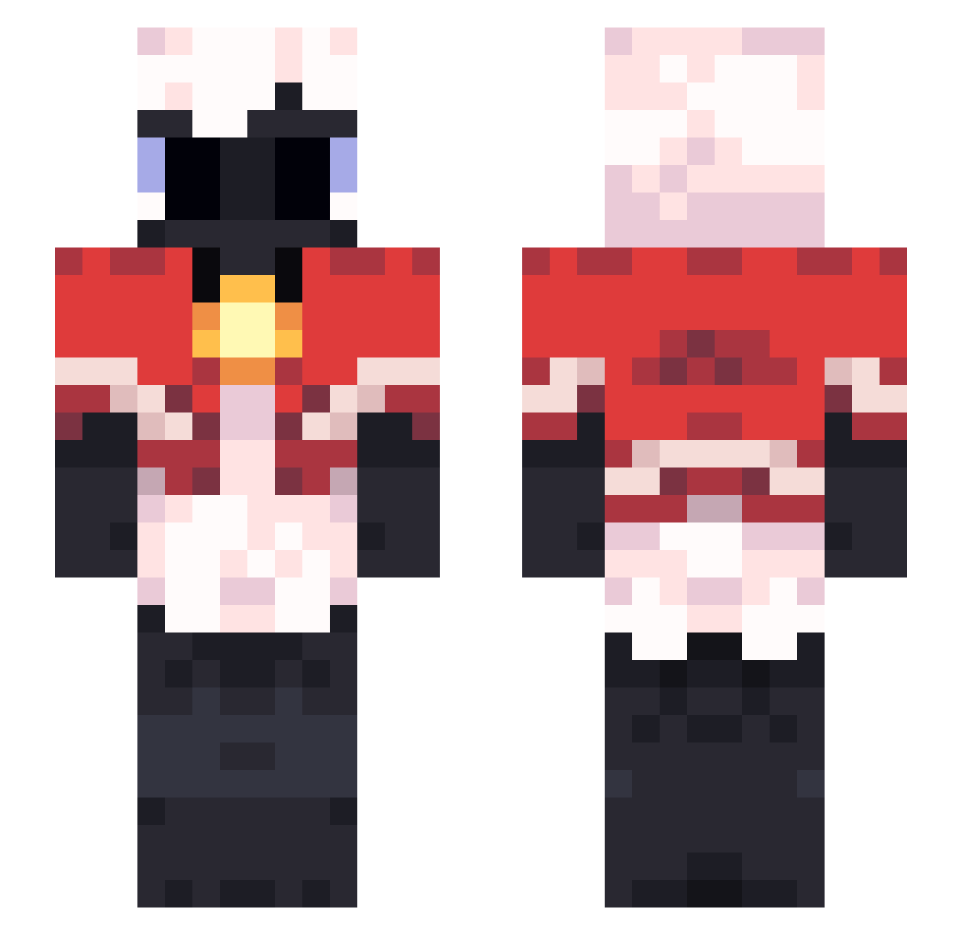 Reekta_ Minecraft skin, front and back view