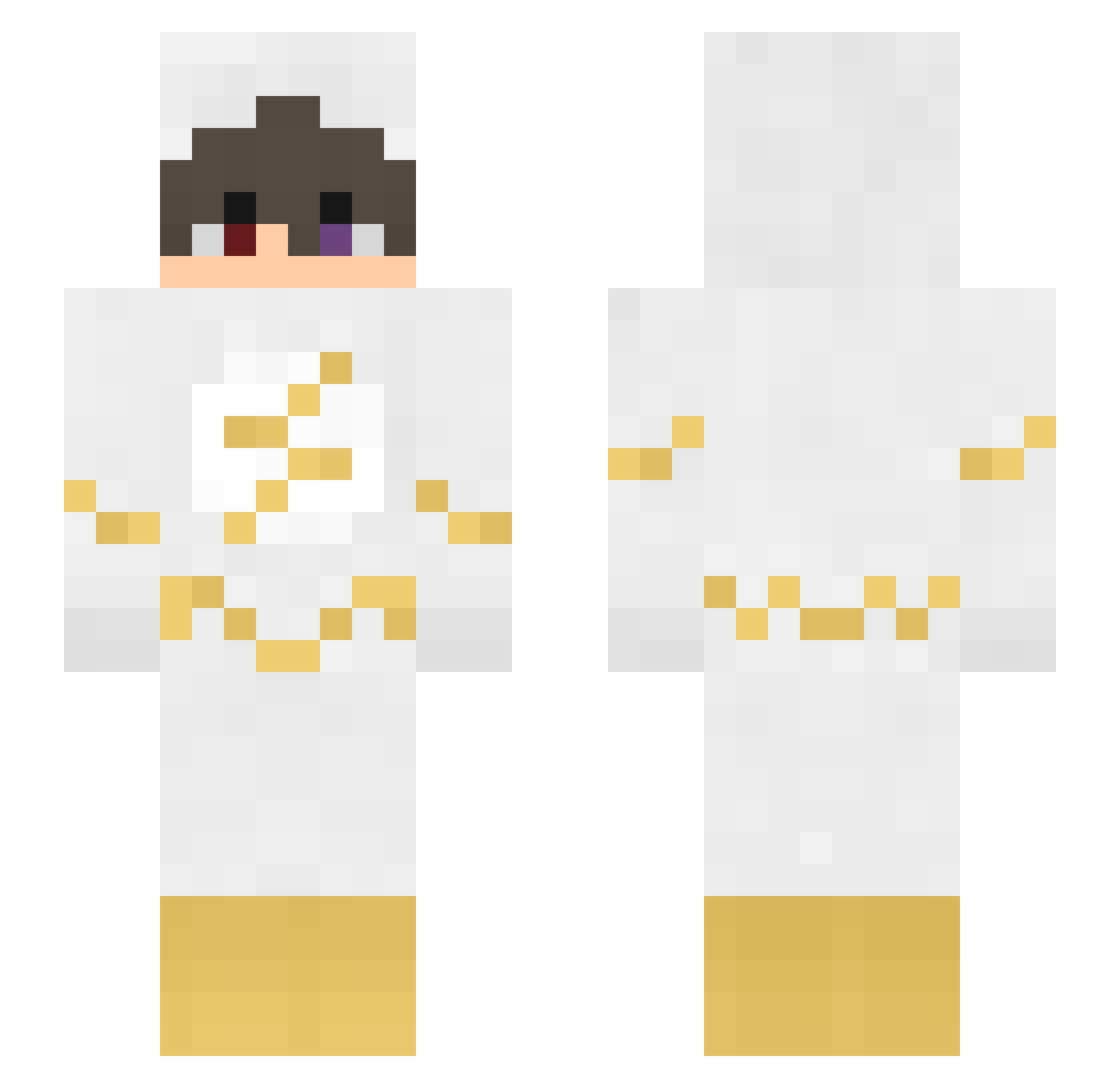 hackusatez Minecraft skin, front and back view