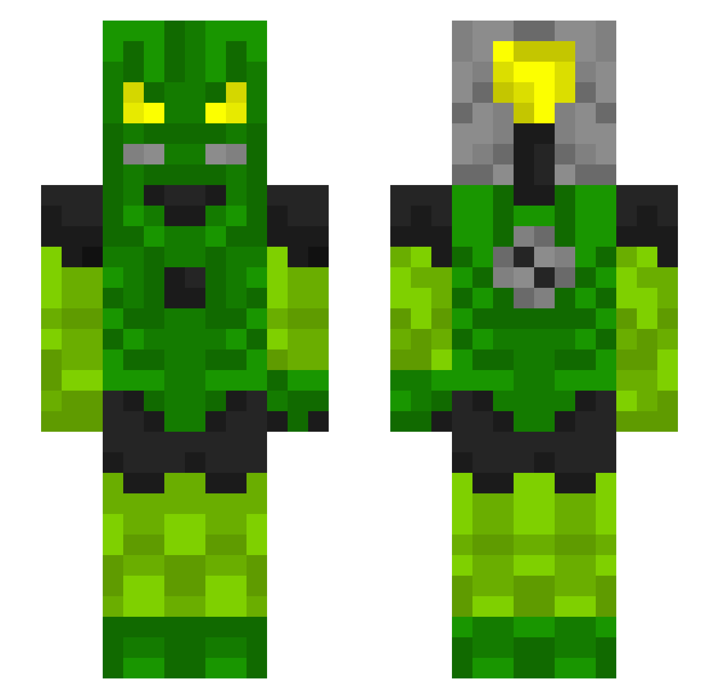 Jalavian Minecraft skin, front and back view