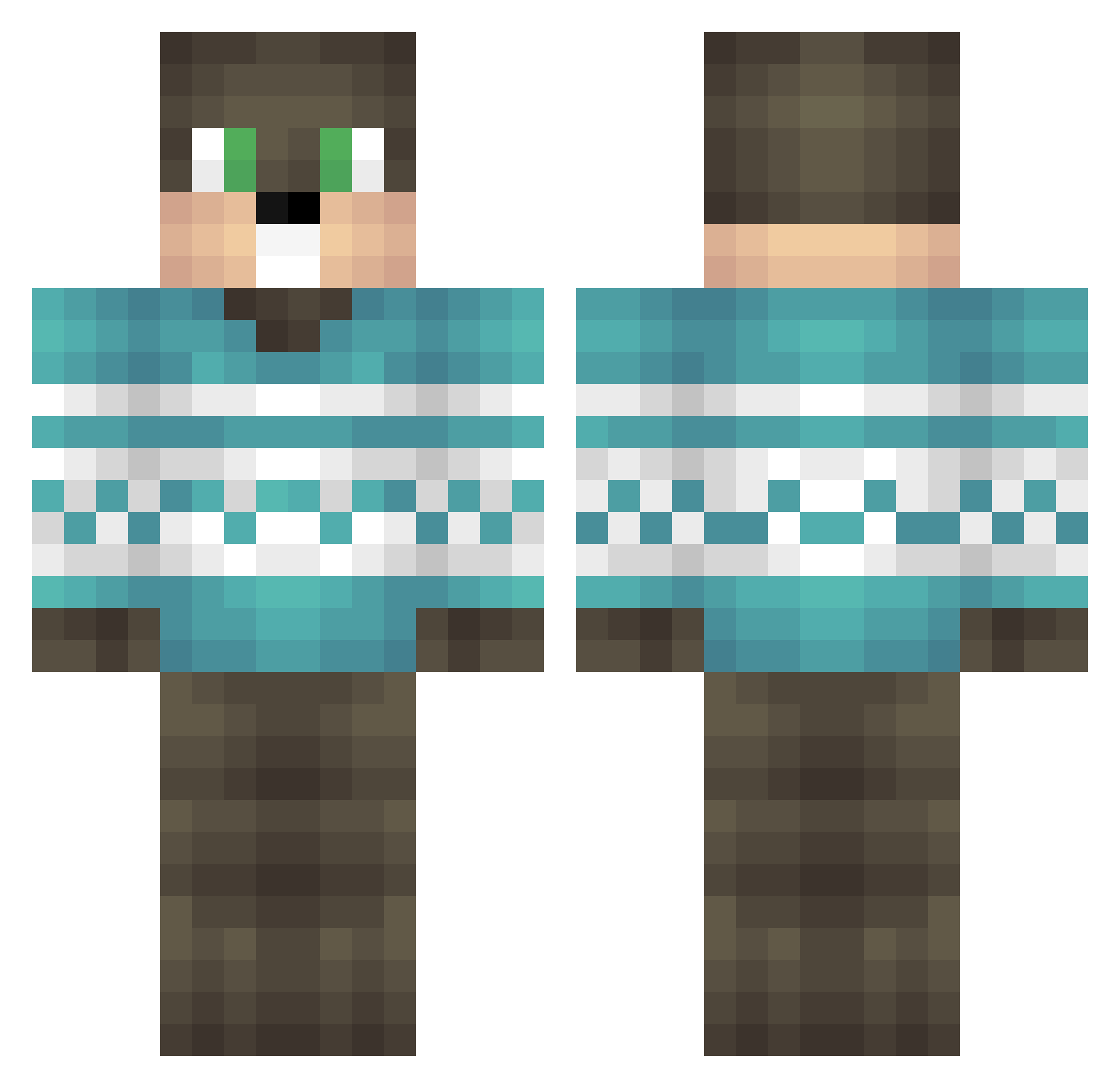 Brendang159 Minecraft skin, front and back view