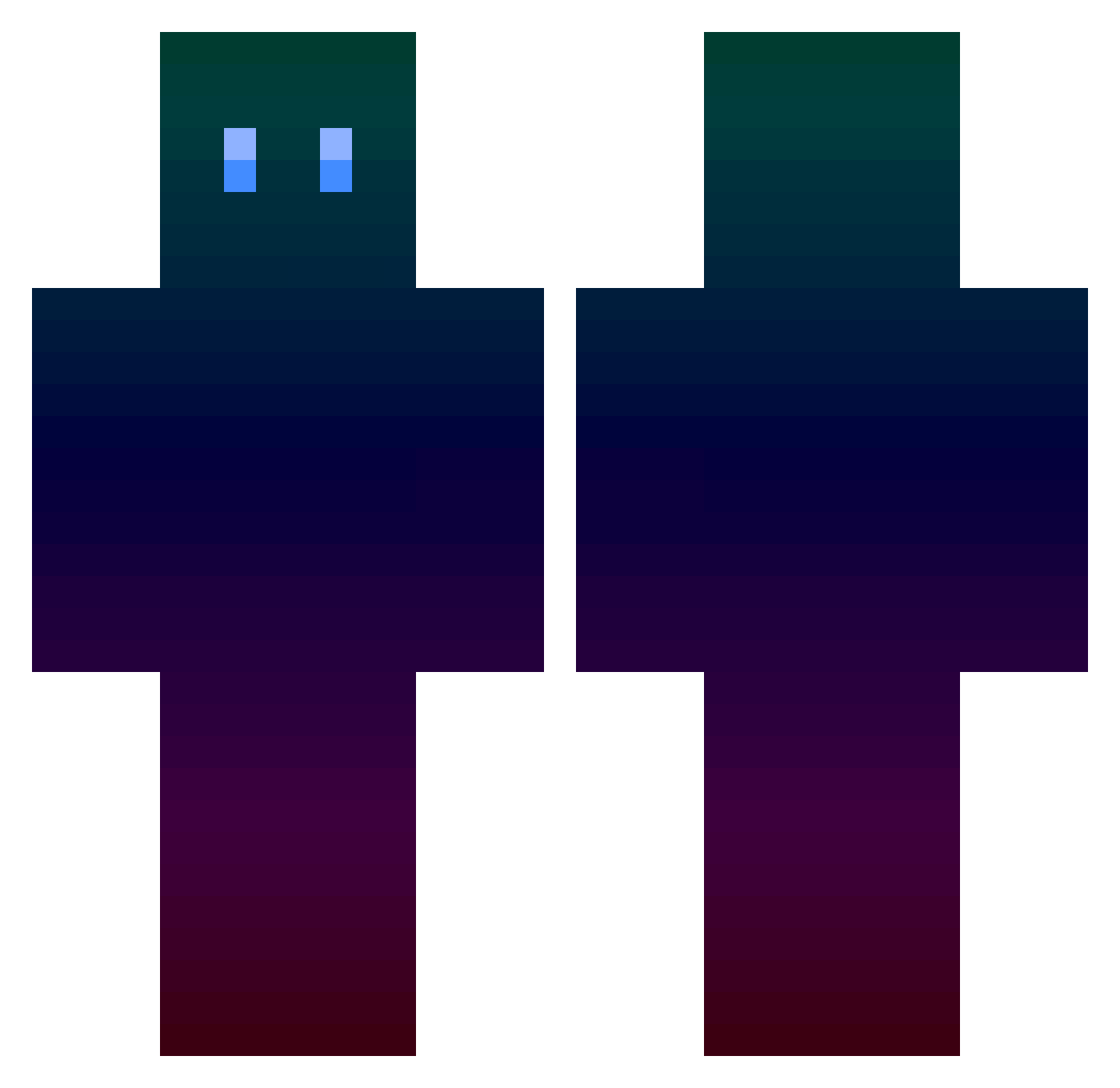 ukop Minecraft skin, front and back view