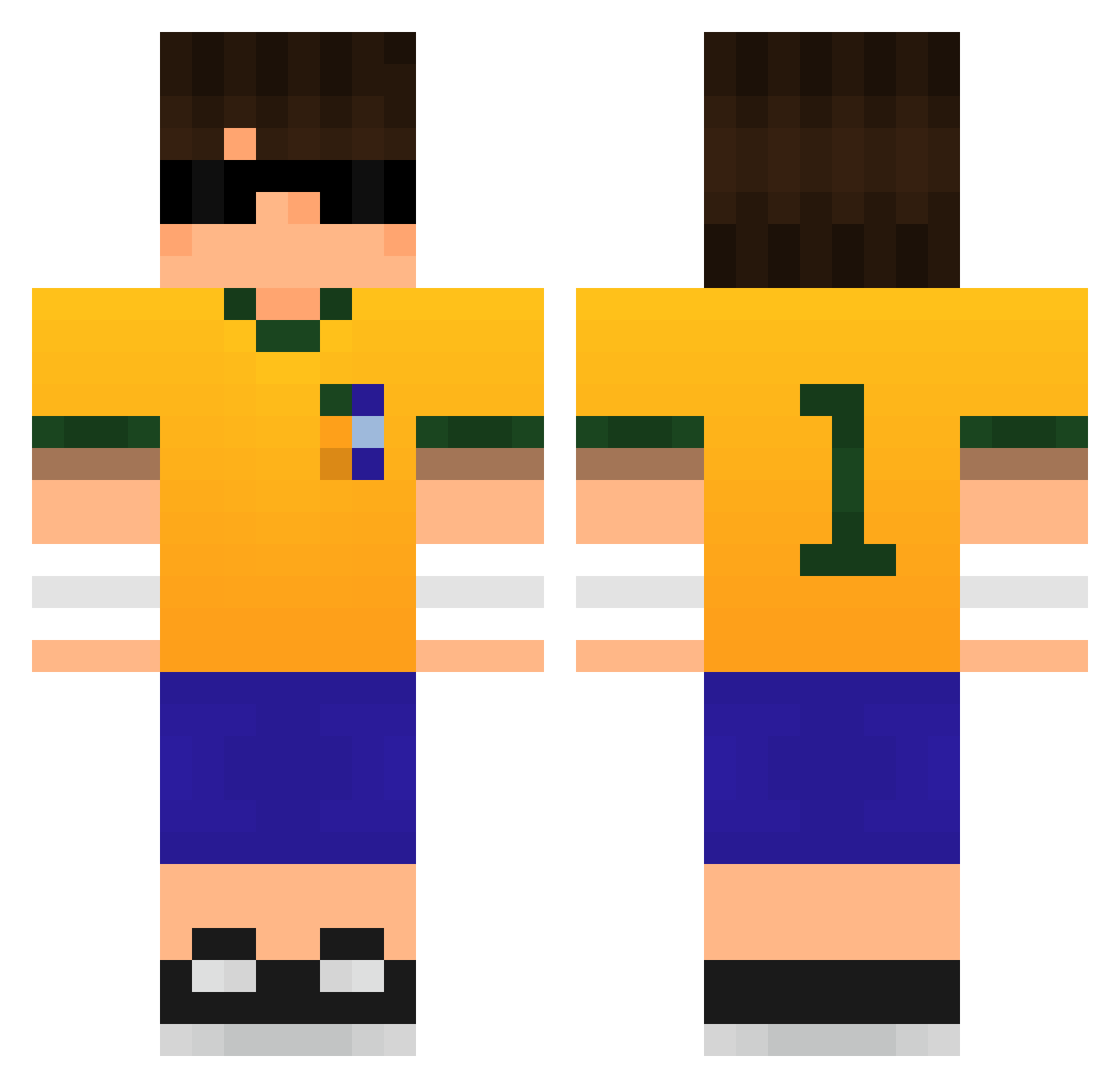 haver951 Minecraft skin, front and back view