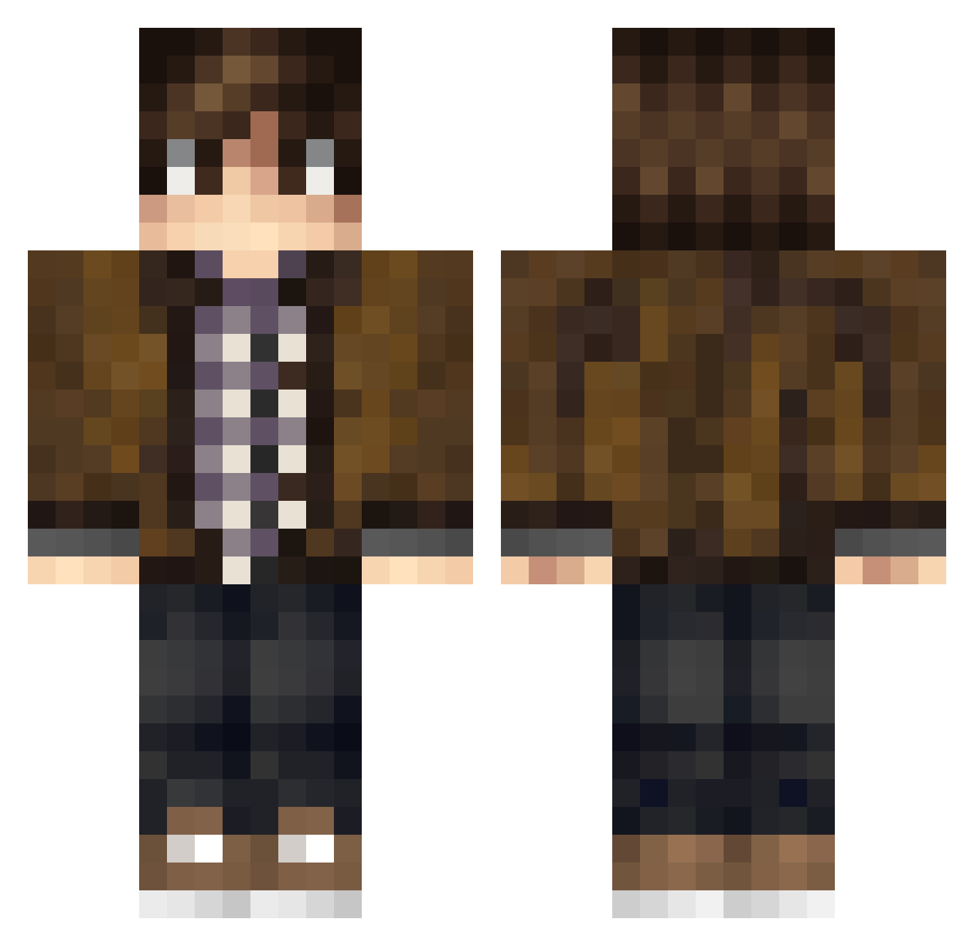 Mert5 Minecraft skin, front and back view