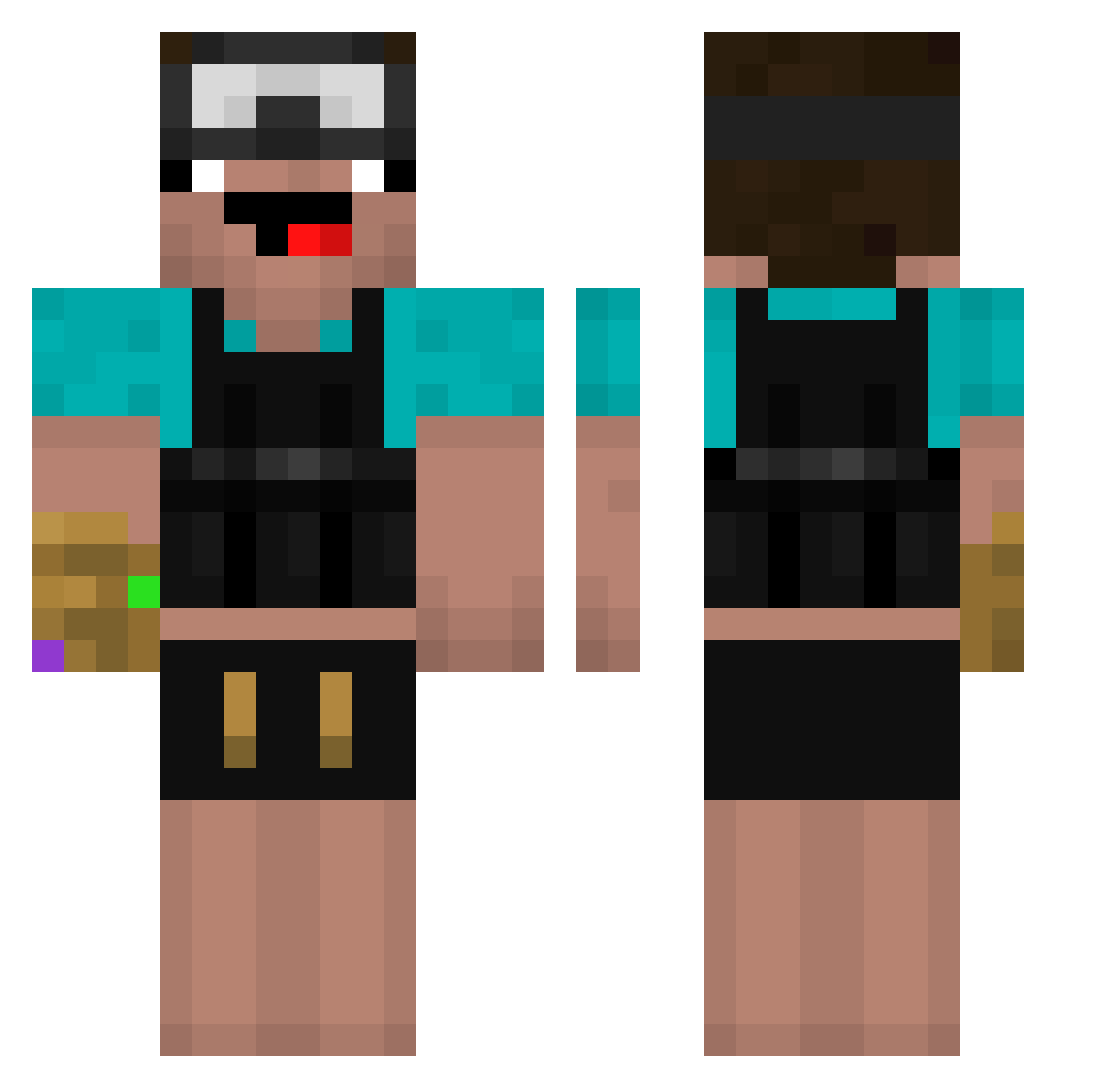 CUTOMG_ Minecraft skin, front and back view