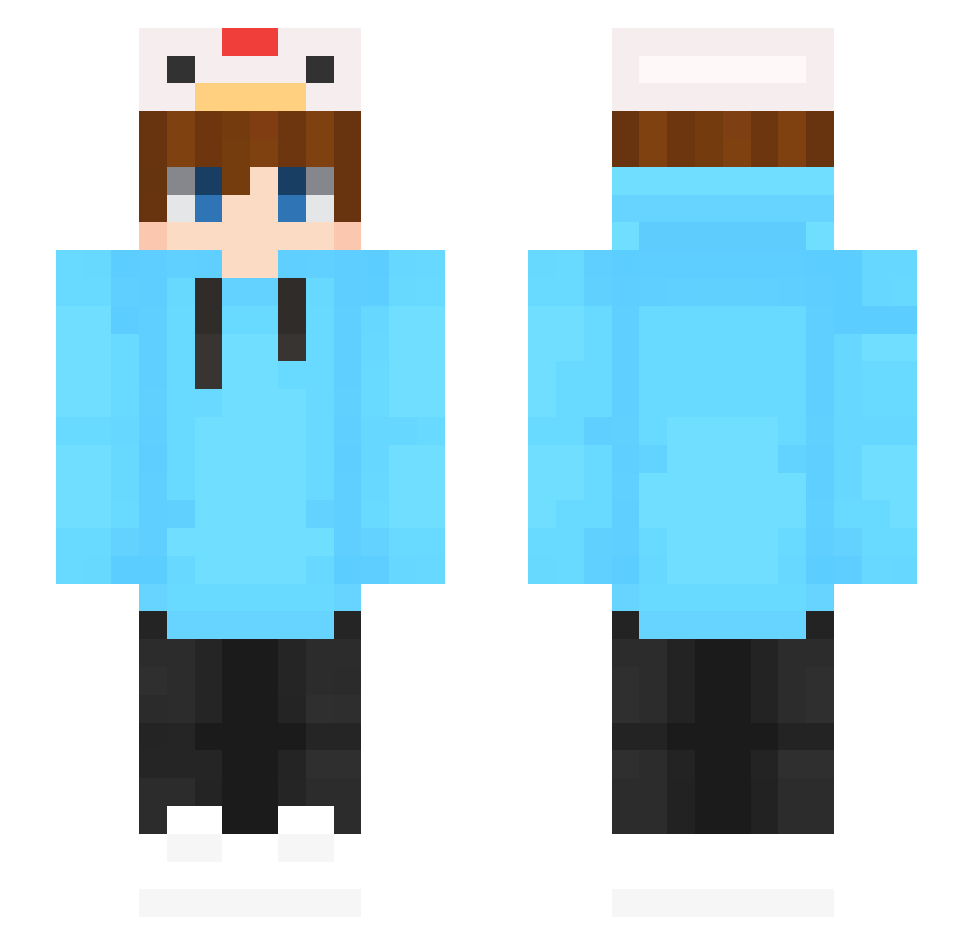 BannonDuck Minecraft skin, front and back view