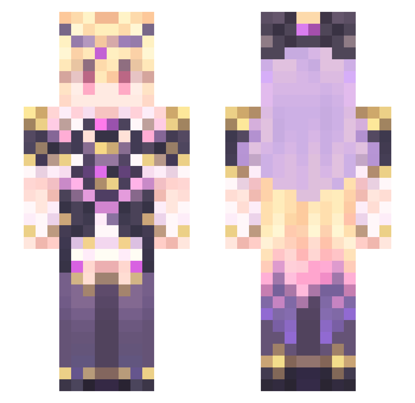 11drasS Minecraft skin, front and back view