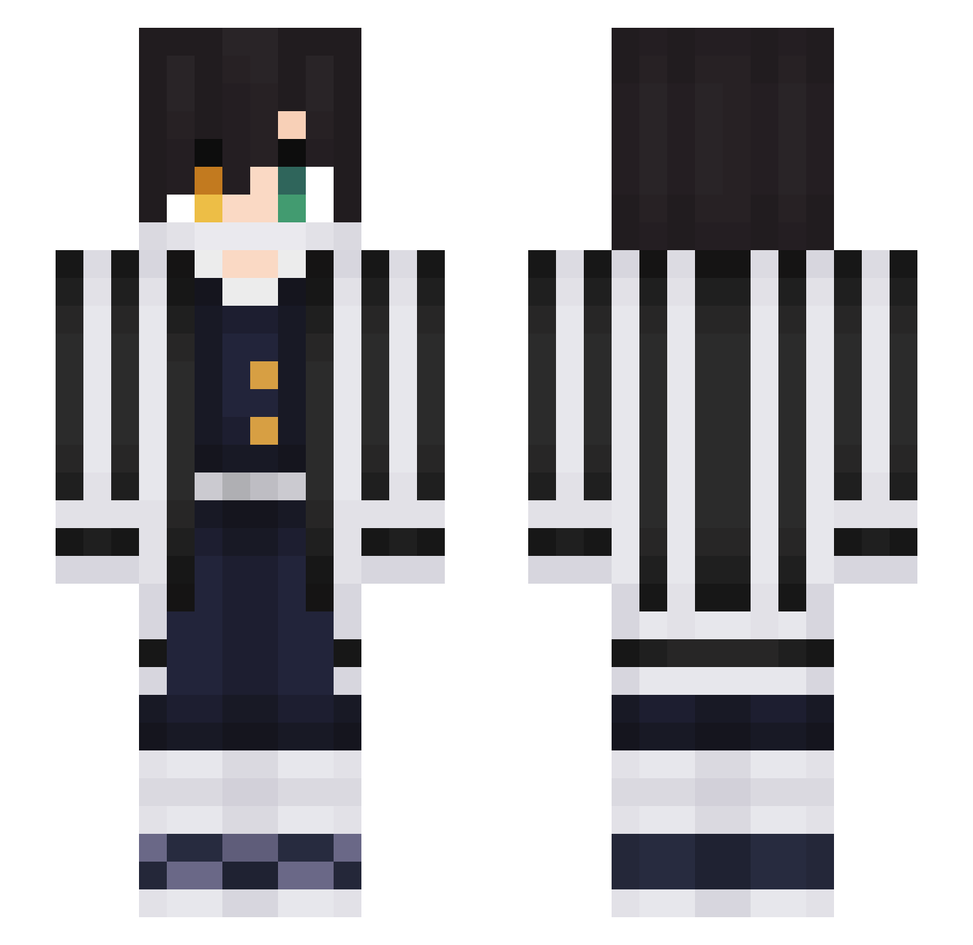 natera145 Minecraft skin, front and back view